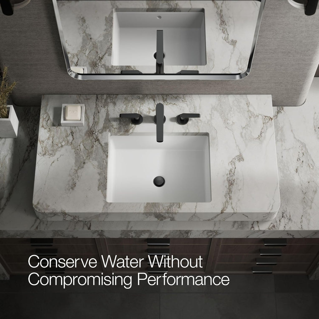 Kohler 97352-4-BL Avid® Widespread Bathroom Sink Faucet, 1.2 gpm, Matte Black
