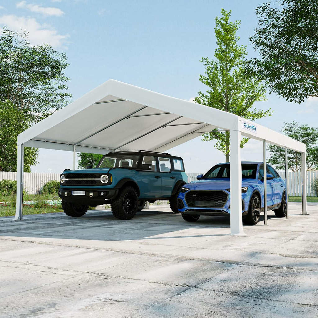 Quictent 20x20 Heavy Duty Party Tent with Roll-up Ventilated Mesh Windows&Cover, Outdoor Event Shelter for Parties Wedding Carports Canopy BBQ
