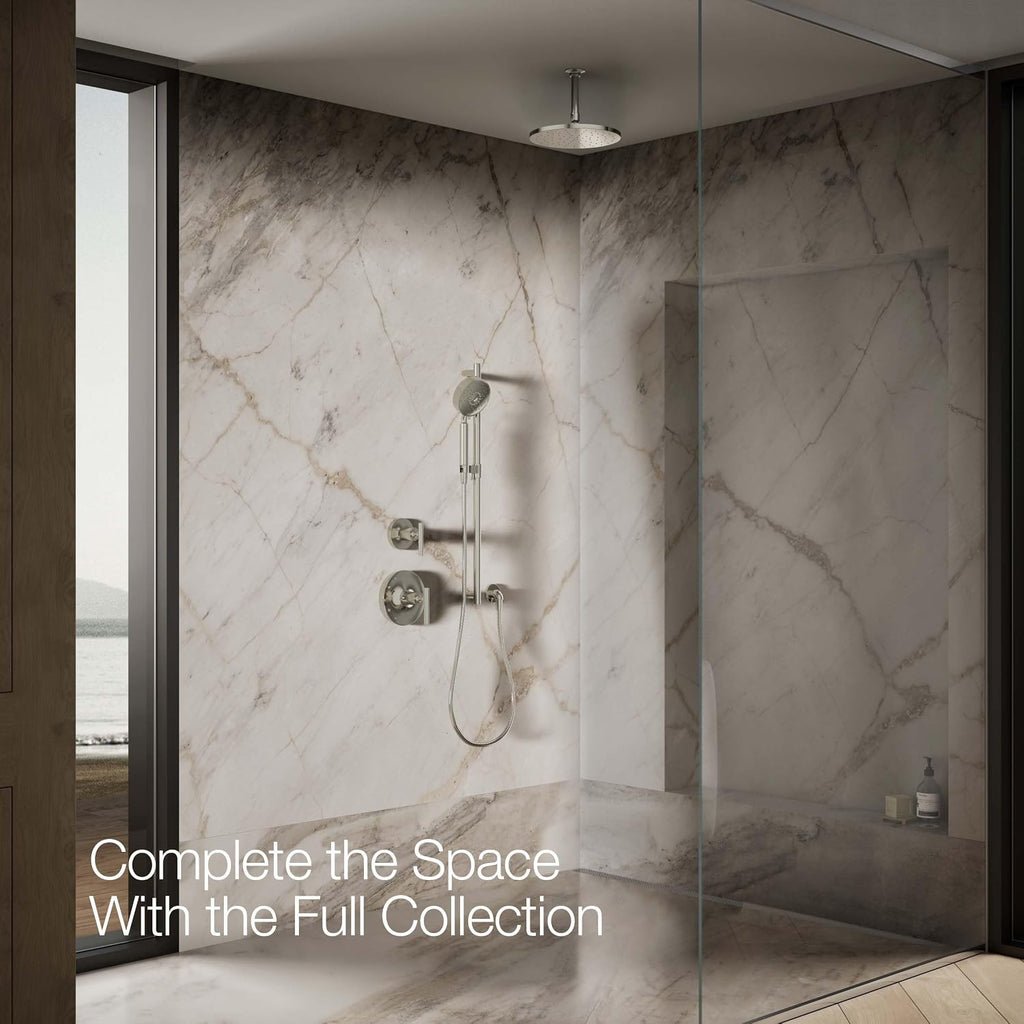 Kohler 13689-G-SN Contemporary Round 10' single-function rainhead, 1.75 gpm, Vibrant Polished Nickel