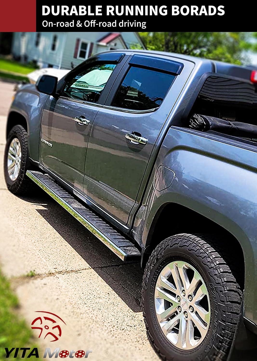 YITAMOTOR 6.5 inches Running Boards Compatible with 2015-2026 Chevy Colorado/GMC Canyon Crew Cab Side Step Nerf Bars