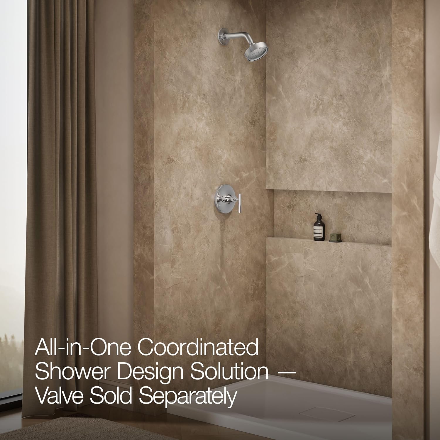 KOHLER Ts14422-4-Cp Purist 2.5 Gpm Showerhead With Rite-Temp Shower Trim With Lever Handle, Polished Chrome
