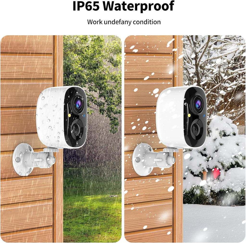 2K FHD Solar Powered Security Cameras Wireless Outdoor,WiFi Wireless Cameras,Outside Cameras for Home Security,AI Motion Detection,Color Night Vision,Spotlight,Siren Alarm,SD/Cloud Storage,4 Pack