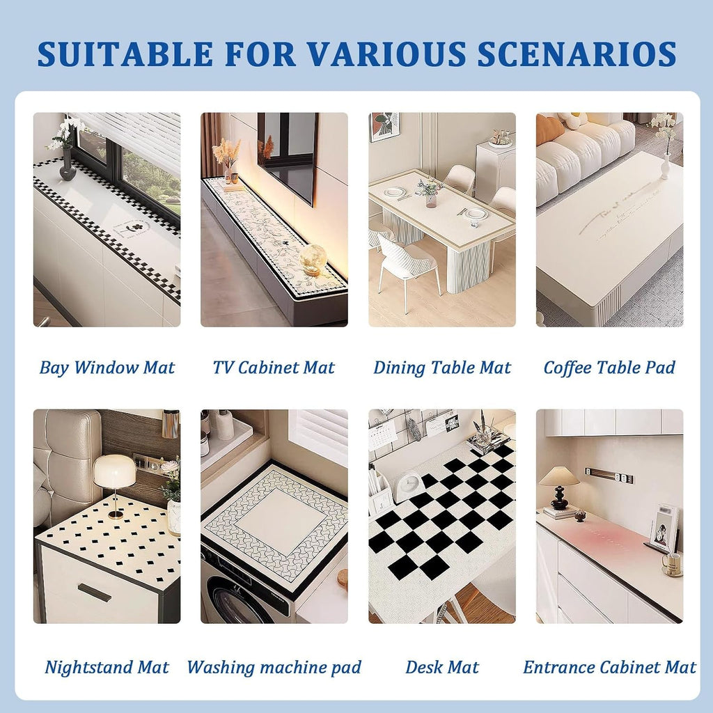 PVC Window Sill Mat, Simple Windowsill Protector Cover 1m 120cm 1.5m 180cm 2m Long, Narrow Apartment Kitchen Office Window Ledge Decor(27x71in/70x180cm)