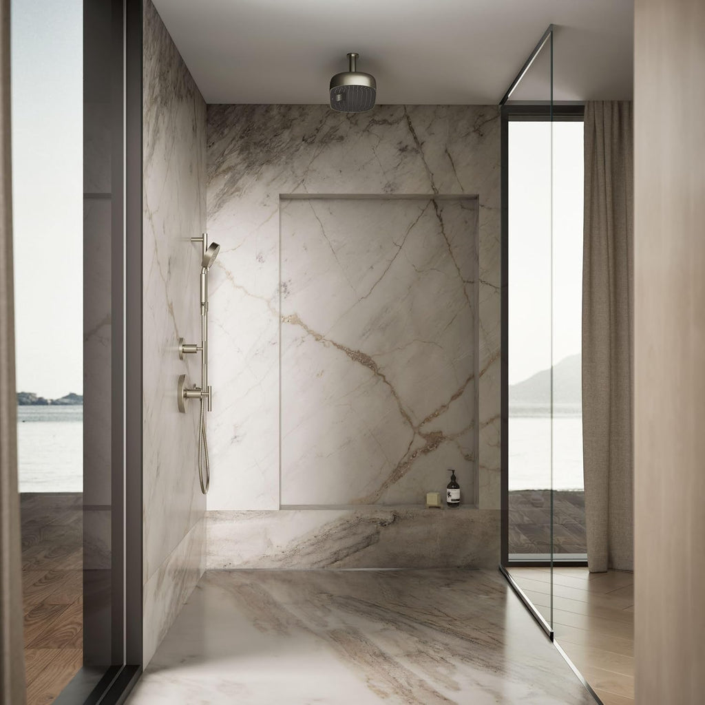 Kohler 26297-BN Statement® Oblong 18' two-function rainhead, 2.5 gpm, Vibrant Brushed Nickel