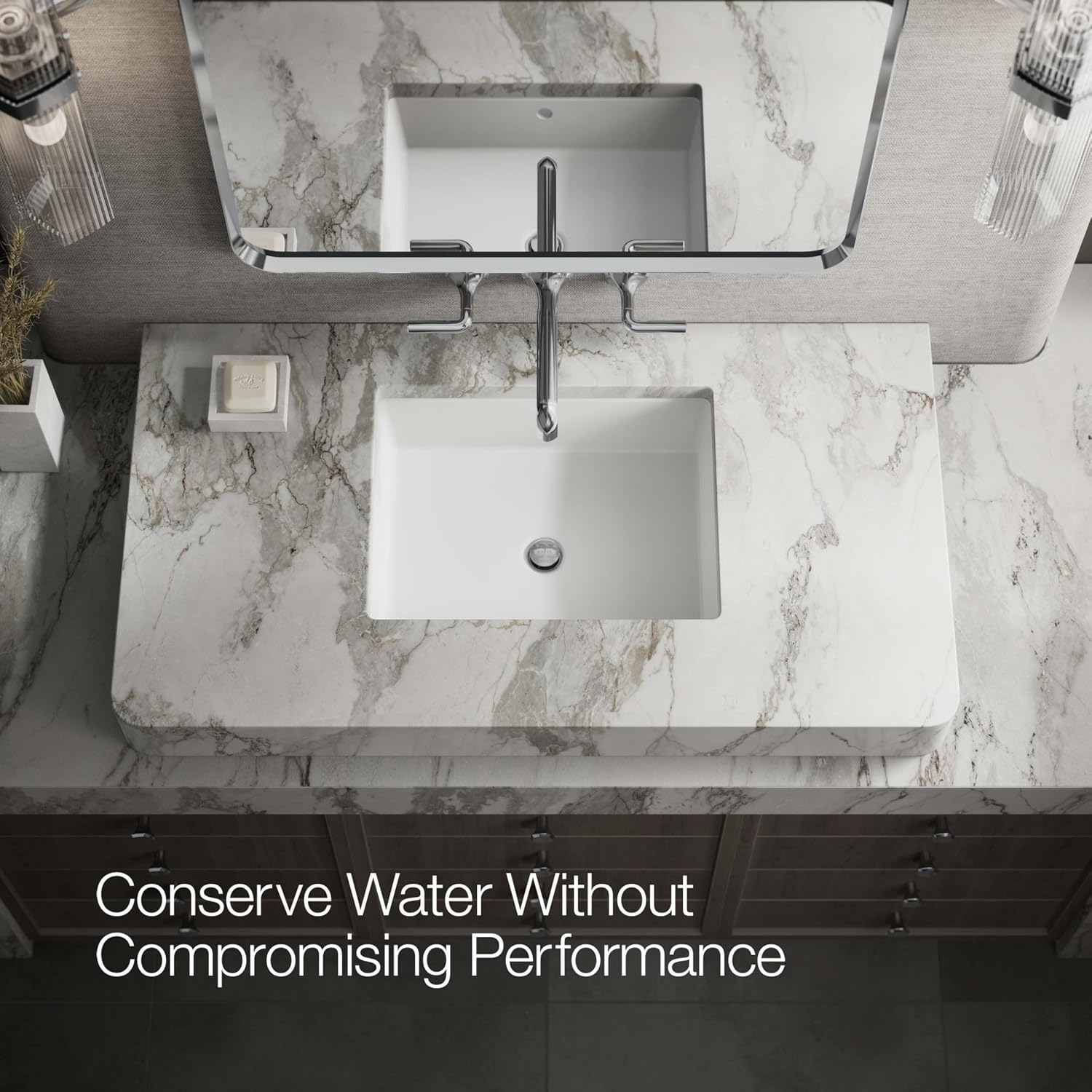 KOHLER T27013-4-CP Occasion Wall-Mount Bathroom Sink Faucet Lever Handle Trim in Polished Chrome
