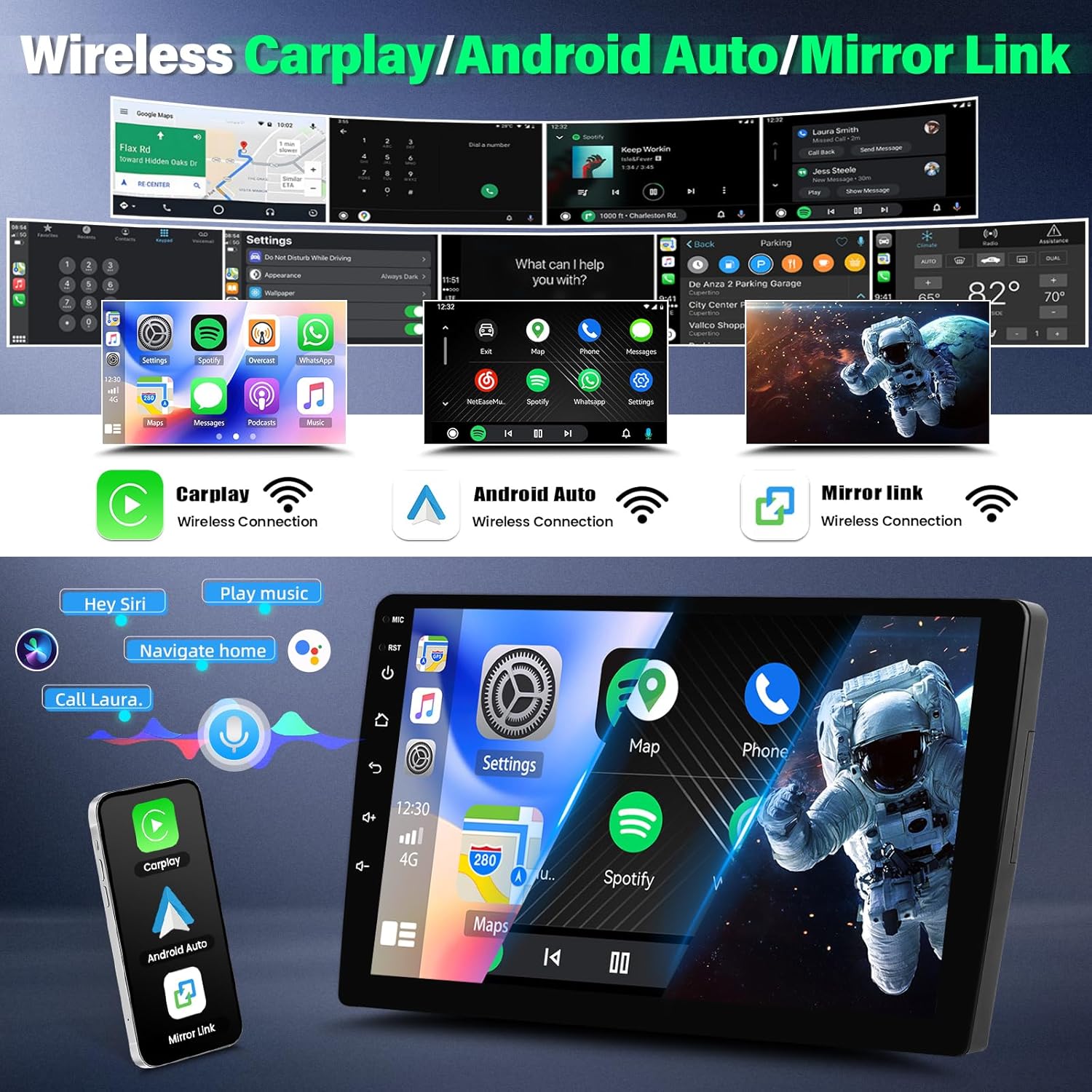 Android 13 Car Radio Stereo for Dodge Ram 1500 2500 3500 2002-2005 with Wireless Apple Carplay Android Auto, 9'' Touch Screen for RAM 1500 Head Unit Bluetooth HiFi, FM, GPS, WiFi, SWC, Mic, Backup Cam