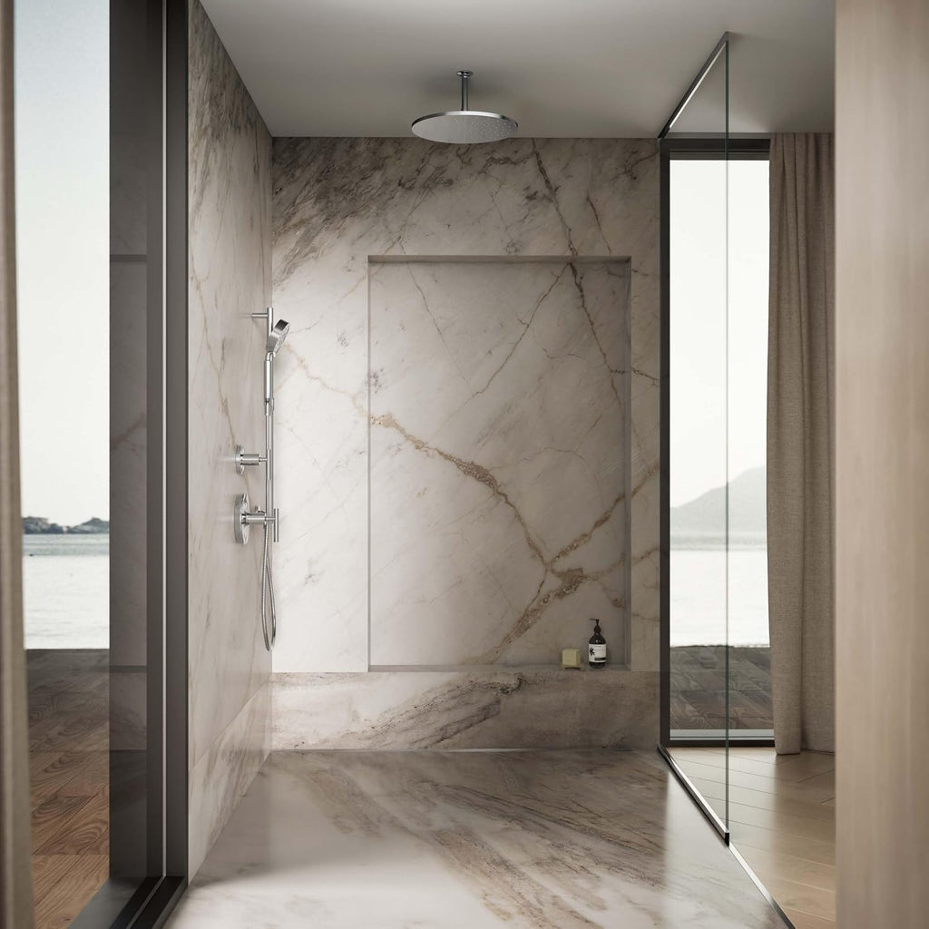 Kohler 13691-CP Contemporary Round 14' single-function rainhead, 2.5 gpm, Polished Chrome