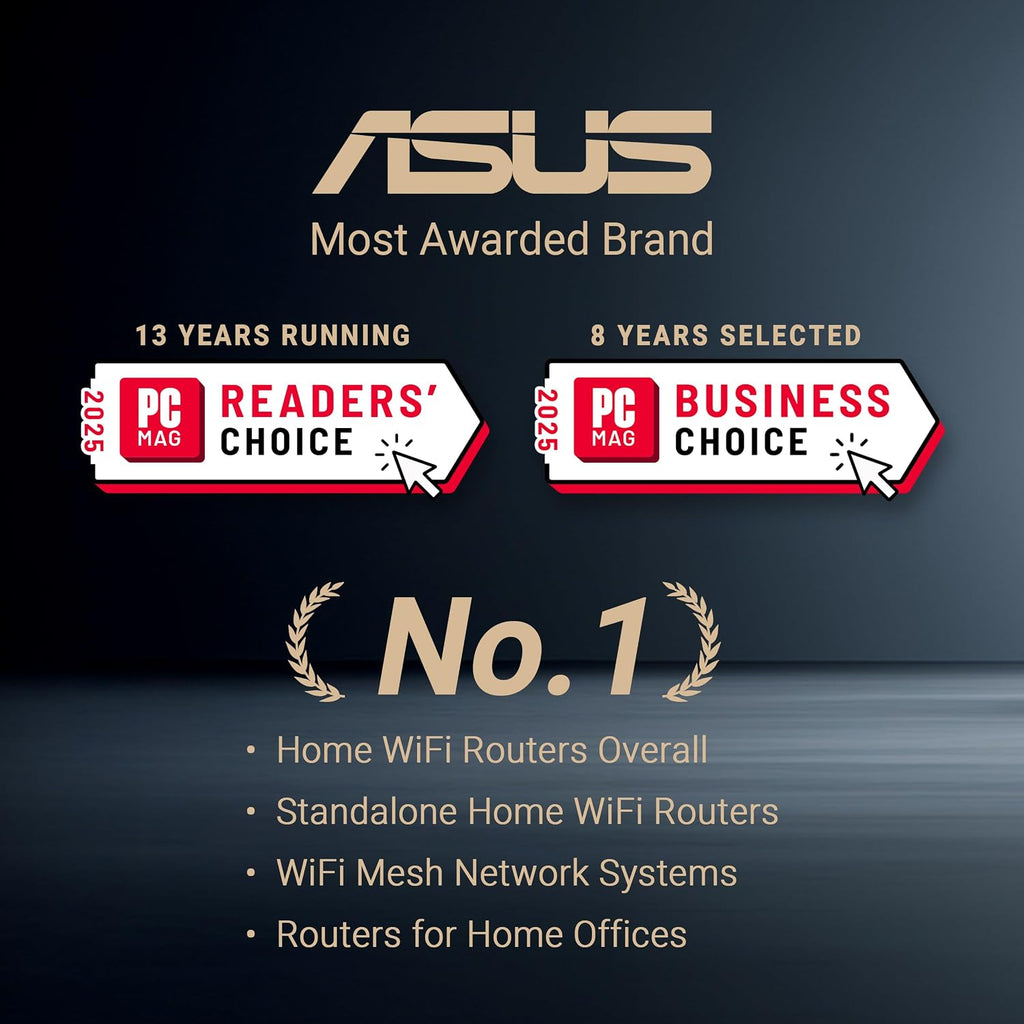 ASUS ZenWiFi BD5 Outdoor Dual-Band WiFi 7 Mesh, 5000 Mbps, Coverage up to 15,000 sq. ft. Outdoors(1pk), Dual 2.5G Ports, IP65, PoE+AC Powered, Wall and Pole Mount, VPNs