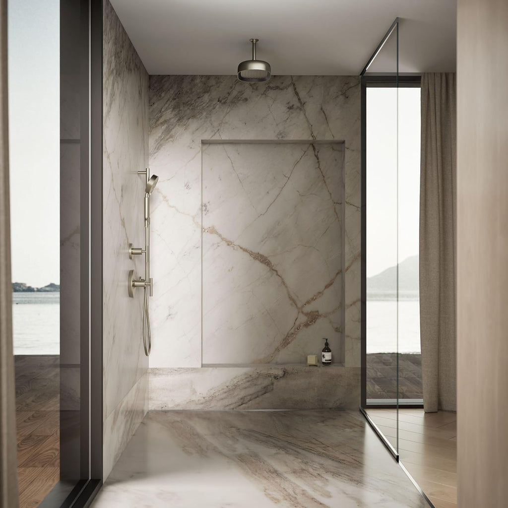 Kohler 26293-G-BN Statement® Oblong 12' single-function rainhead, 1.75 gpm, Vibrant Brushed Nickel