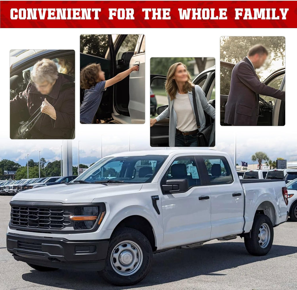 HEKA Tuffy Running Boards Fit for 2015-2026 F-150 SuperCrew Cab 4-Doors & 2017-2026 F250 F350 Super Duty Crew Cab