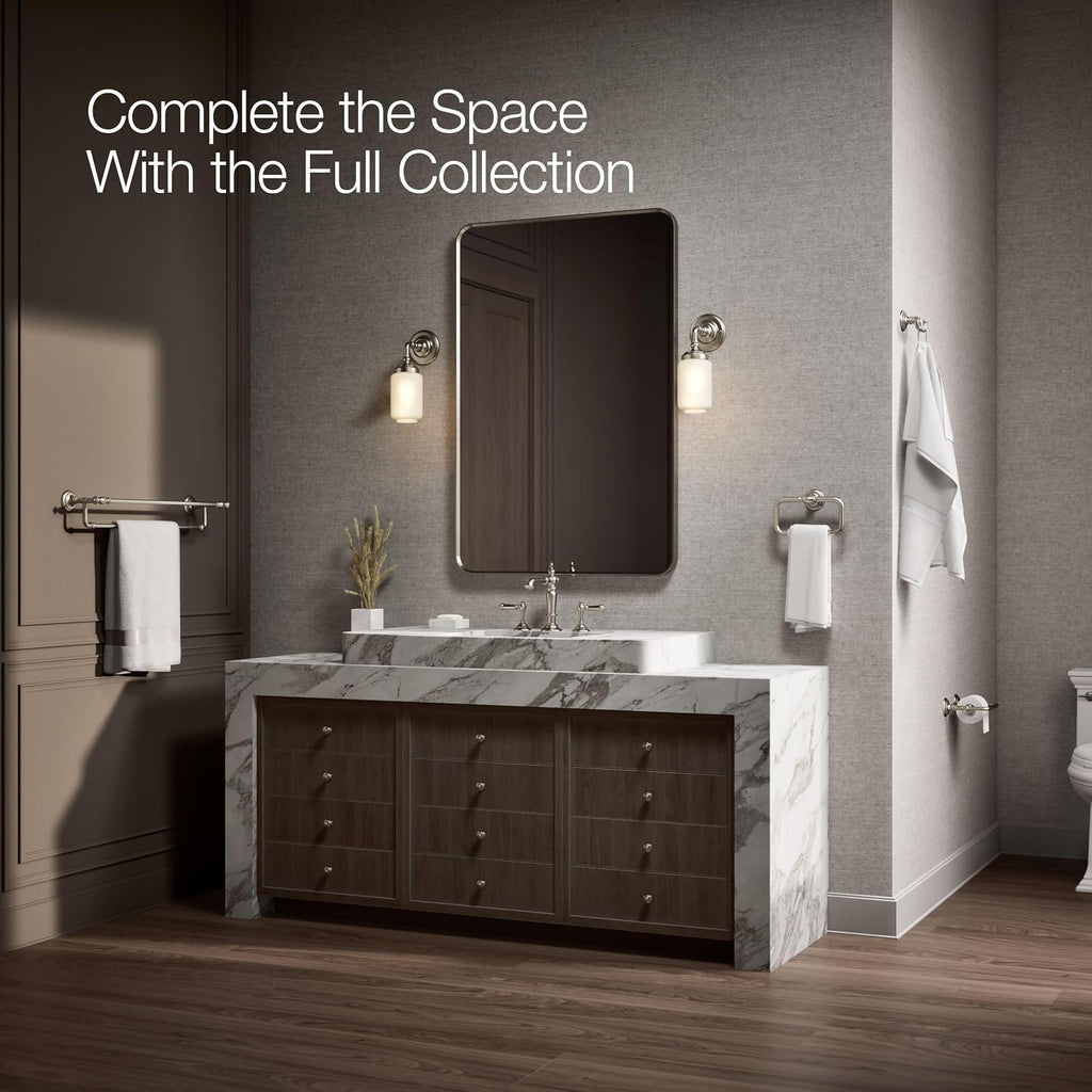 Kohler 72570-BN Artifacts® 24' Double Towel bar, Vibrant Brushed Nickel