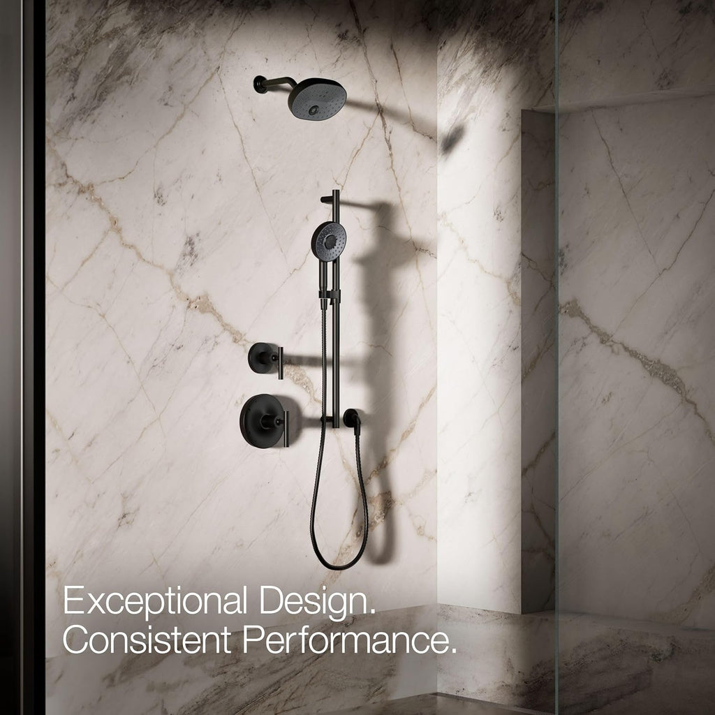 Kohler 26282-BL Statement® Round three-function handshower, 2.5 gpm, Matte Black