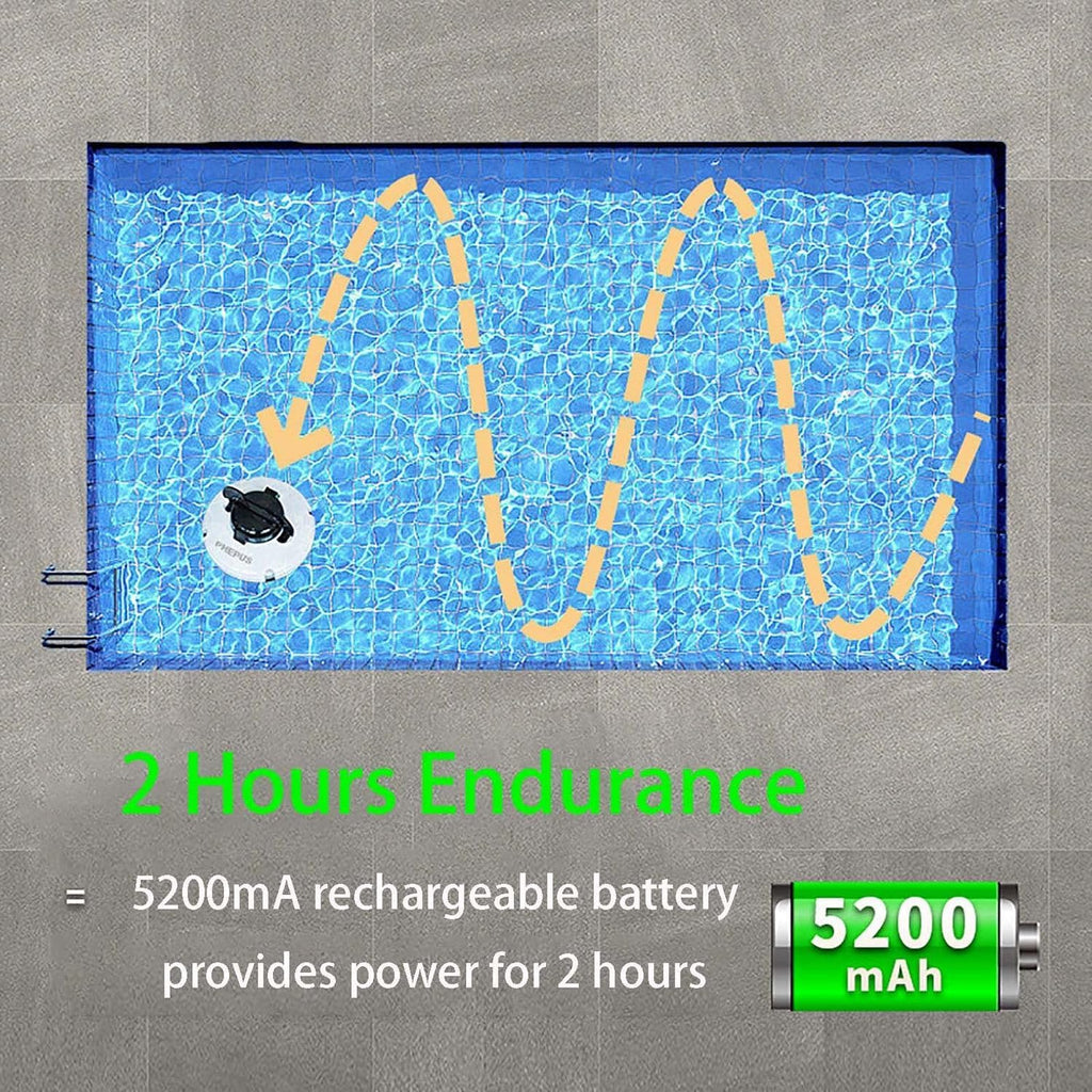 Cordless pool robot, fully automatic pool vacuum, 120 minutes powerful cleaning floor and wall vacuum, pool cleaner for pool cleaning, swimming pools