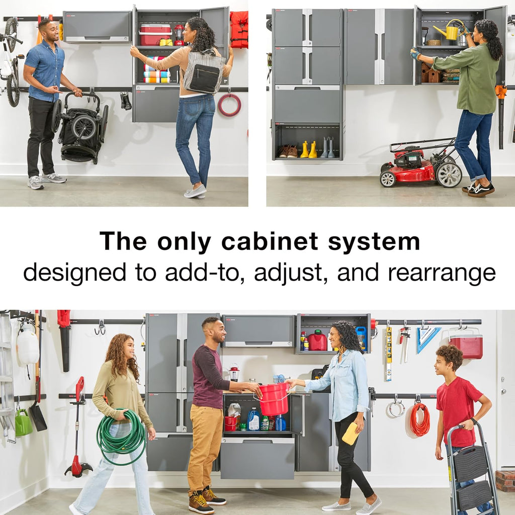 Rubbermaid FastTrack 2 -Door Tall Cabinet, Storage Cabinet, Garage Storage Systems, Garage Organization