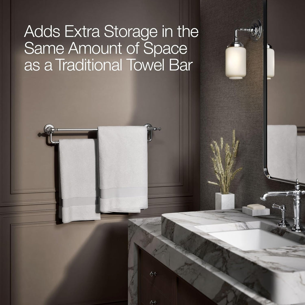 Kohler 72570-CP Artifacts® 24' Double Towel bar, Polished Chrome