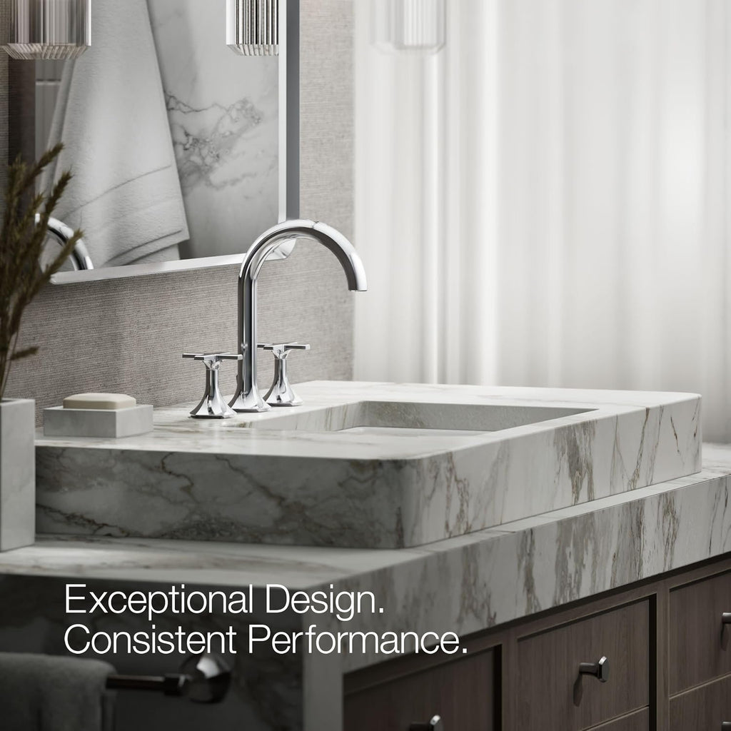 Kohler 27010-3-CP OCCASION™ Cross bathroom sink faucet handles, Polished Chrome