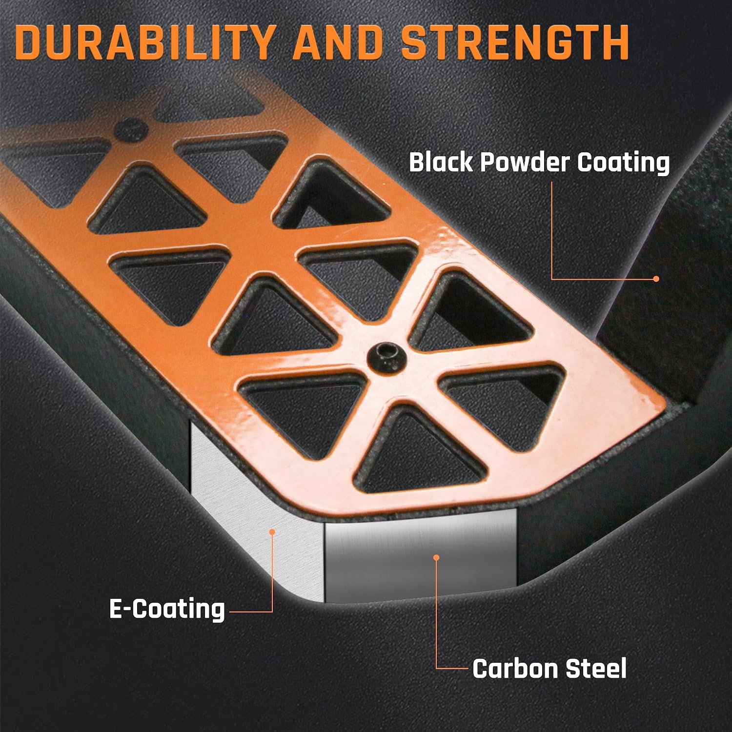 Orange Running Boards fit for Ford Bronco 2021-2026 | side steps fit for bronco 21-26 4 door w/rock rails step bars 4pcs steps estribos para
