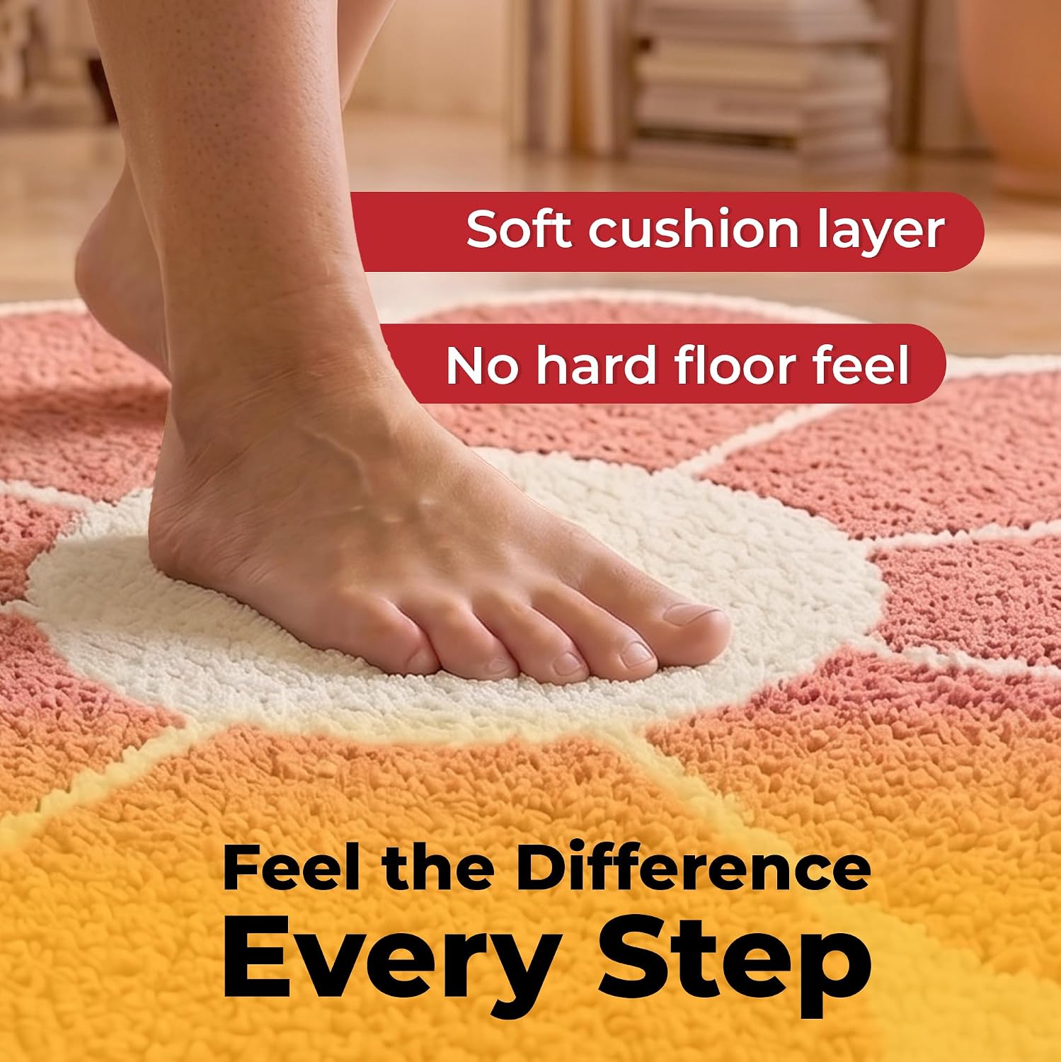 Hold-a-Rug Plush 8'6' x 11'6' Nonskid, Nonslip Rug Pad, Reversible Gripper, ¼ Thick, Safe for All Floors and Carpet, Keep Area Rugs Secure