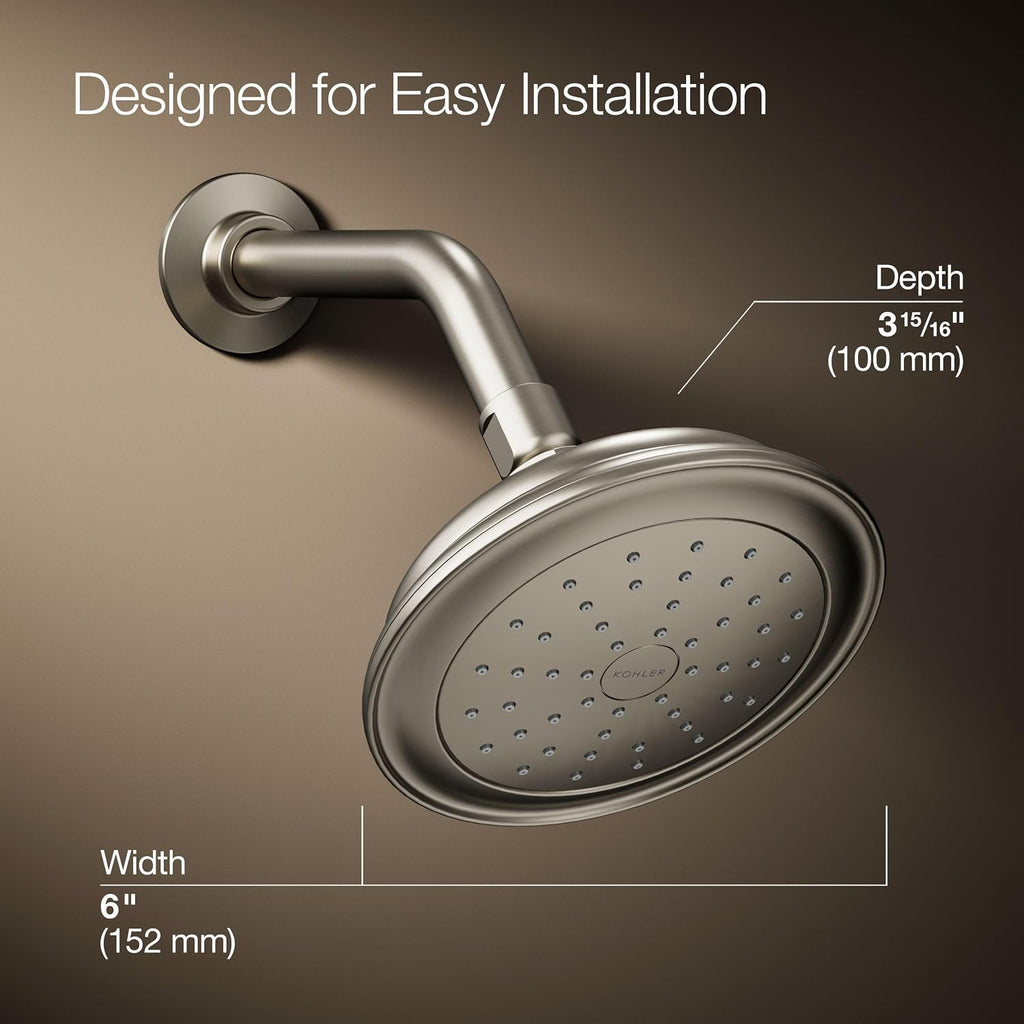 Kohler 72774-G-BN Artifacts® Single-function showerhead, 1.75 gpm, Vibrant Brushed Nickel