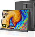 14' Portable Monitor Ultra-Slim 3000 * 2000P LTPS/ 3K HDR,Bracket Laptop Screen Extender, HDMI/Type C Port Second Screen for Laptop/PC/Mac/Phone/Xbox/PS4/Switch