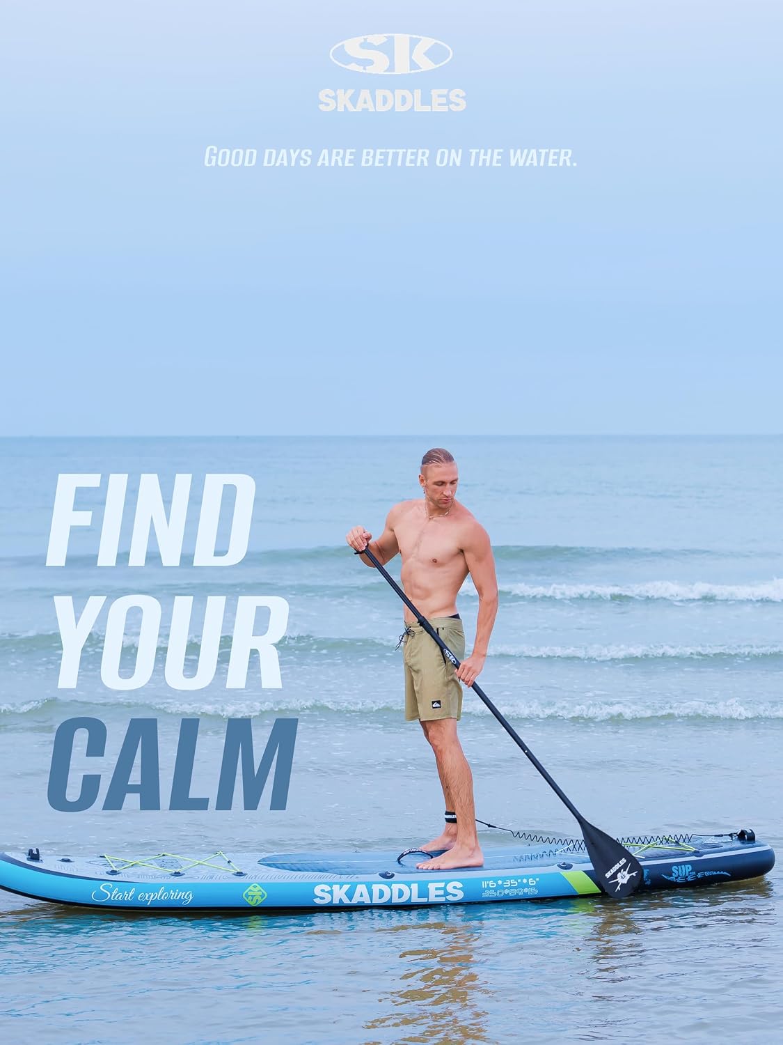 11'6 × 35' Inflatable SUP–Super Wide, Stand Up Paddle Board for Adults, Youth, Family & Pets, High Weight Capacity, Non-Slip EVA Deck, Premium Accessories