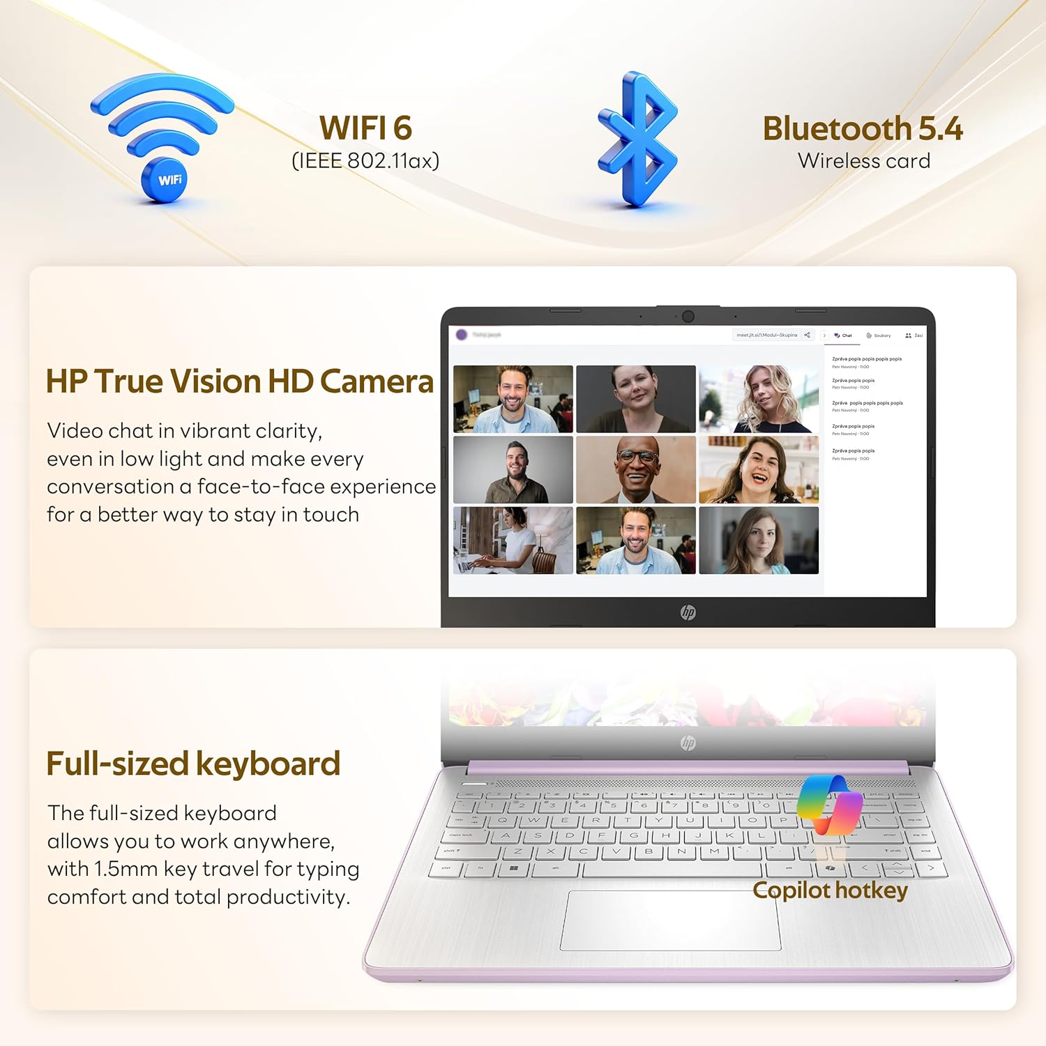 HP Stream 14' HD Student&Business Laptop with AI Copilot, Intel Processor N150, 4GB RAM, 1.12TB Storage (128GB UFS + 1TB Docking Station), 1 Year Office 365, 720p Webcam, Win 11, Lavender Purple