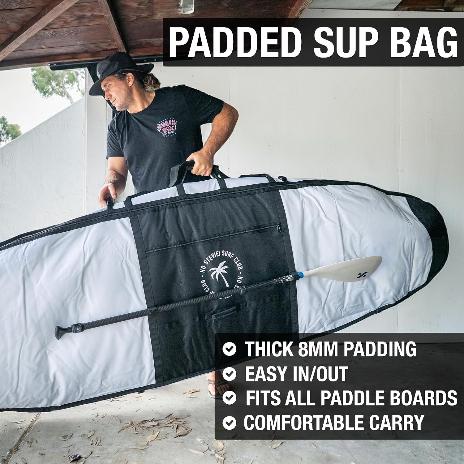 Ho Stevie! SUP Travel Bag - Best Protection for Paddle Boards - Easy Carry Shoulder Strap