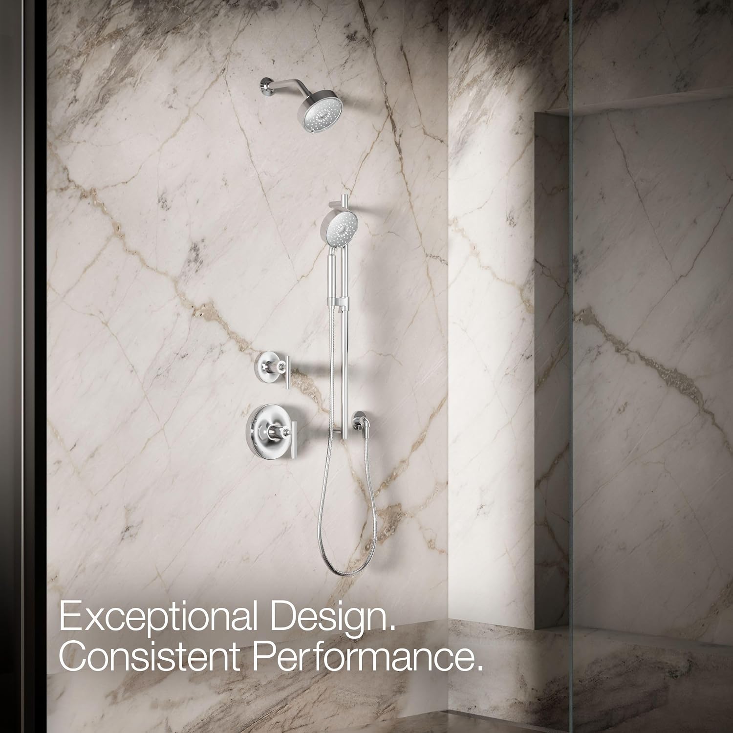 Kohler 22166-G-CP Purist® Four-function handshower, 1.75 gpm, Polished Chrome
