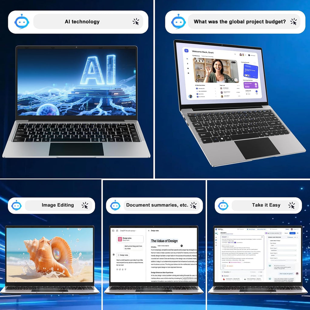 2026 14 Inch Laptop Computer Win 11 8GB+256GB SSD Up to 1TB SSD Expand Laptops N4020 Up to 2.8Ghz DDR4 1080p FHD Dual WiFi BT4.2 with Webcam Screen Projection Function for Business Student--Silver