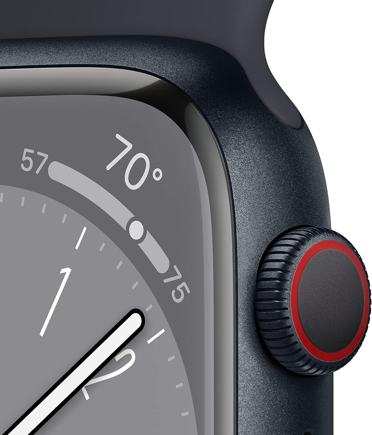 Apple Watch Series 8 (GPS + Cellular, 45MM) Midnight Aluminum Case with Midnight Sport Band - S/M (Renewed)
