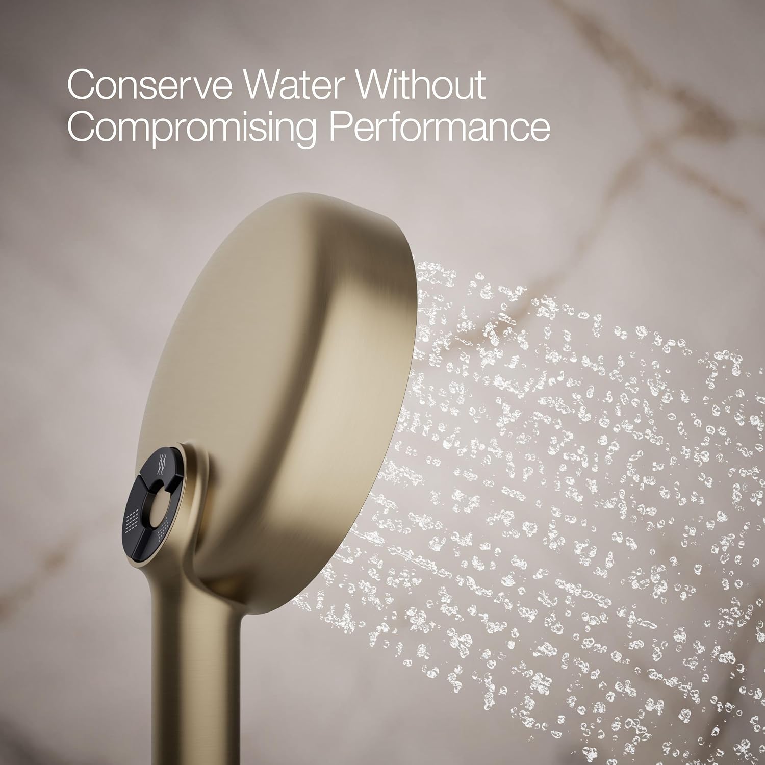 Kohler 26282-G-BV Statement® Round three-function handshower, 1.75 gpm, Vibrant Brushed Bronze