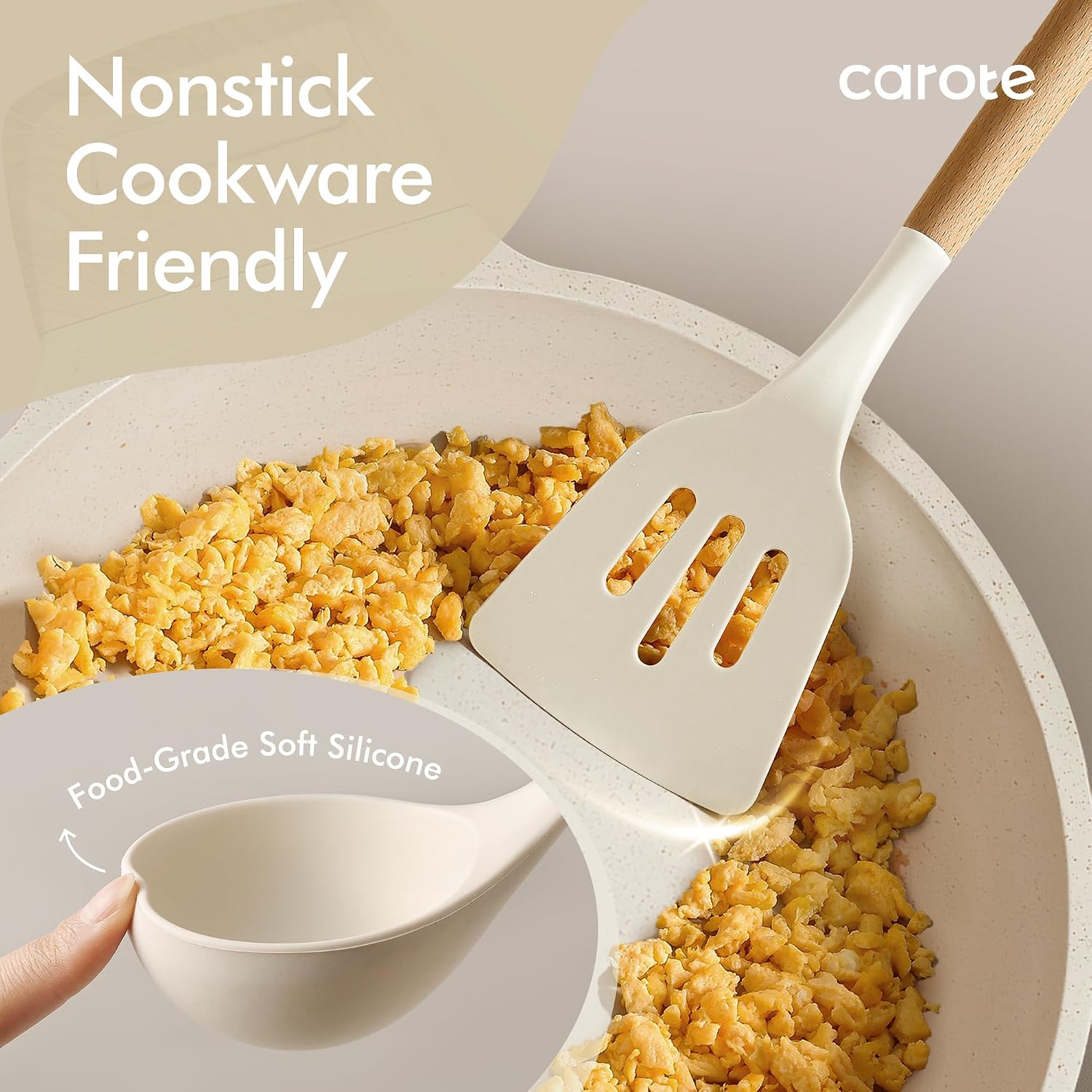 CAROTE 36Pcs Knife Utensil Set