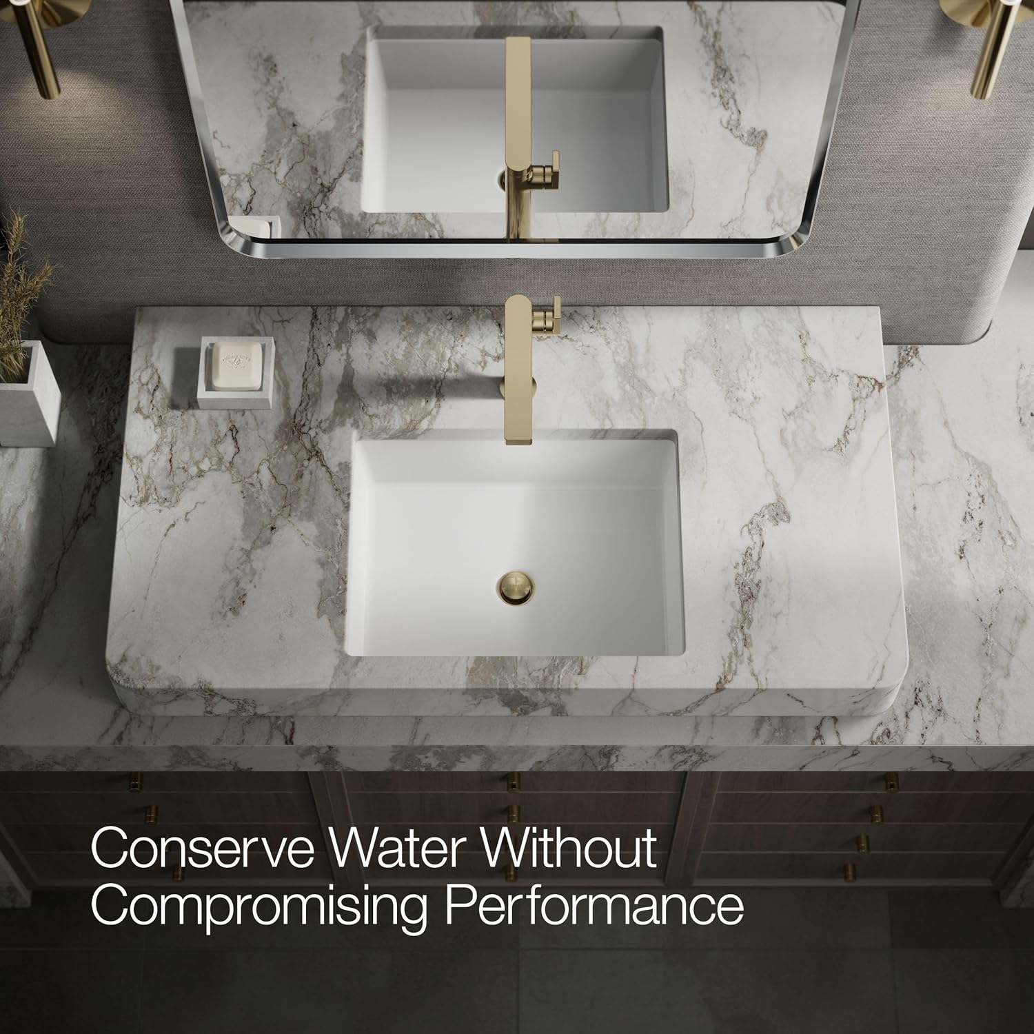 Kohler 73168-4-AF Composed® Tall Single-Handle Bathroom Sink Faucet with Lever Handle, 1.2 gpm, Vibrant French Gold