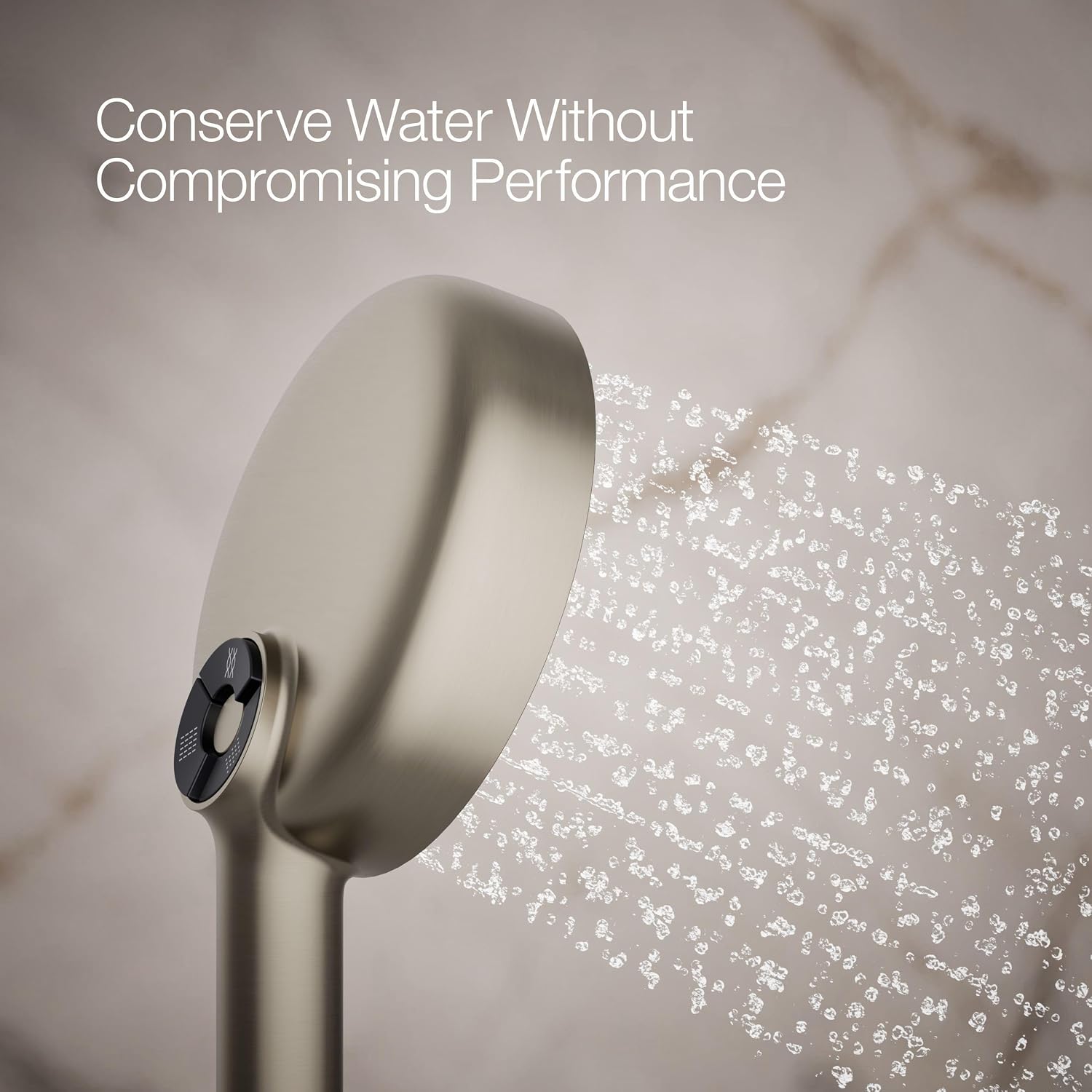 Kohler 26282-BN Statement® Round three-function handshower, 2.5 gpm, Vibrant Brushed Nickel