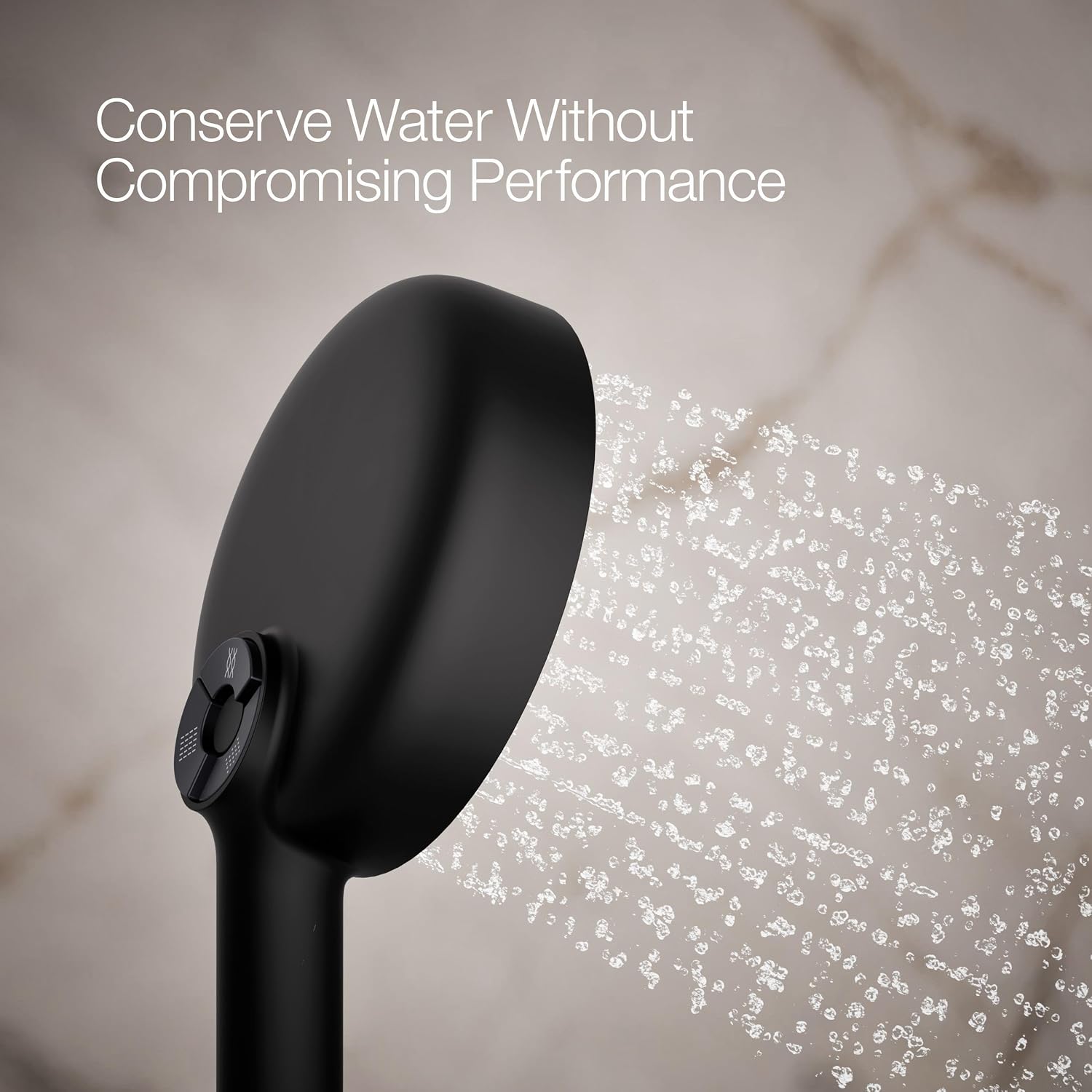 Kohler 26282-BL Statement® Round three-function handshower, 2.5 gpm, Matte Black
