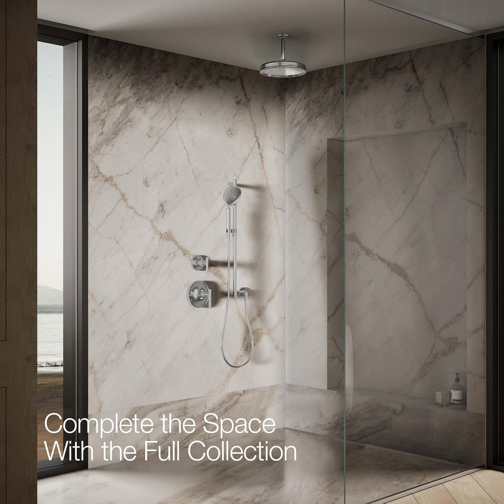Kohler 13693-CP Traditional 10' single-function rainhead, 2.5 gpm, Polished Chrome