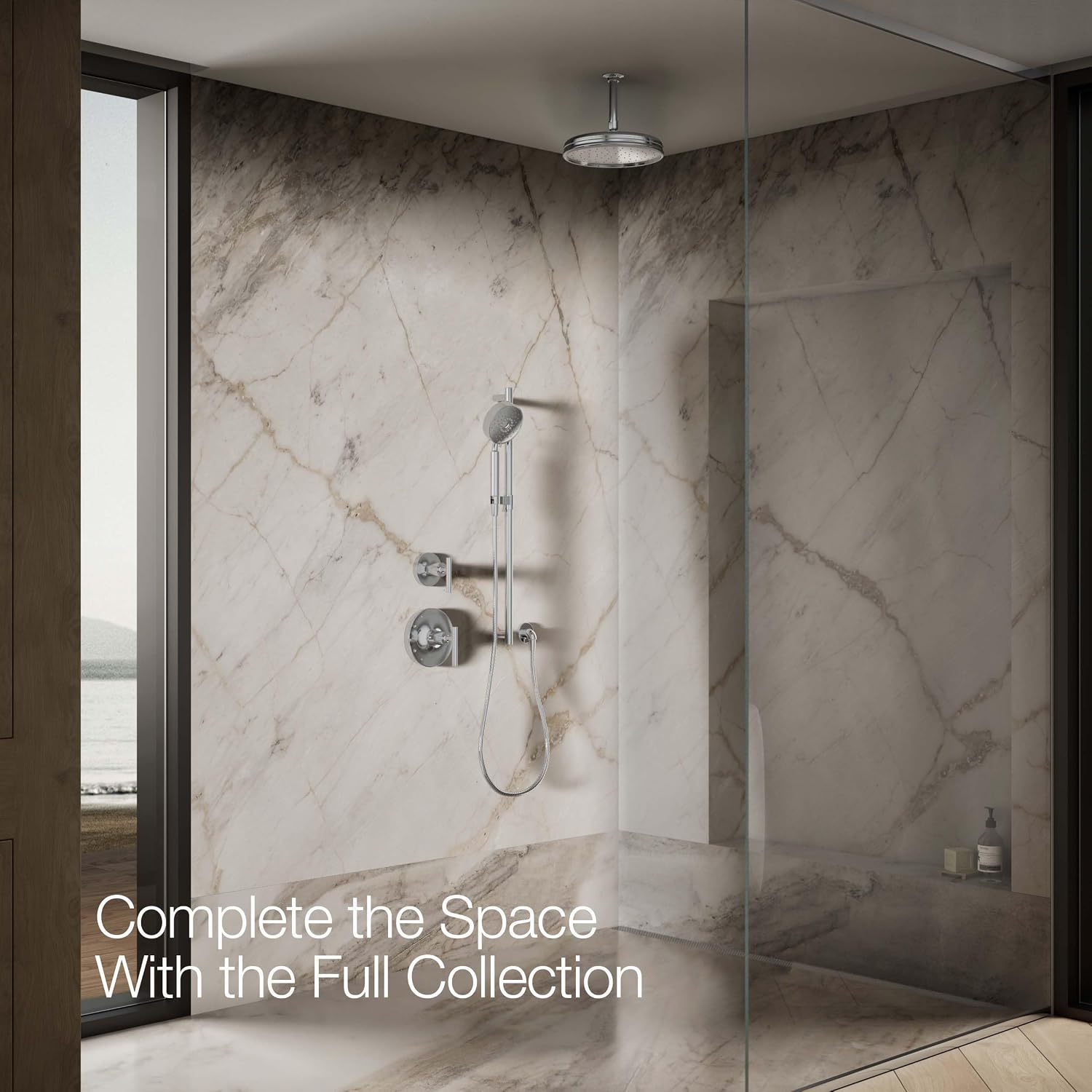Kohler 13693-CP Traditional 10' single-function rainhead, 2.5 gpm, Polished Chrome