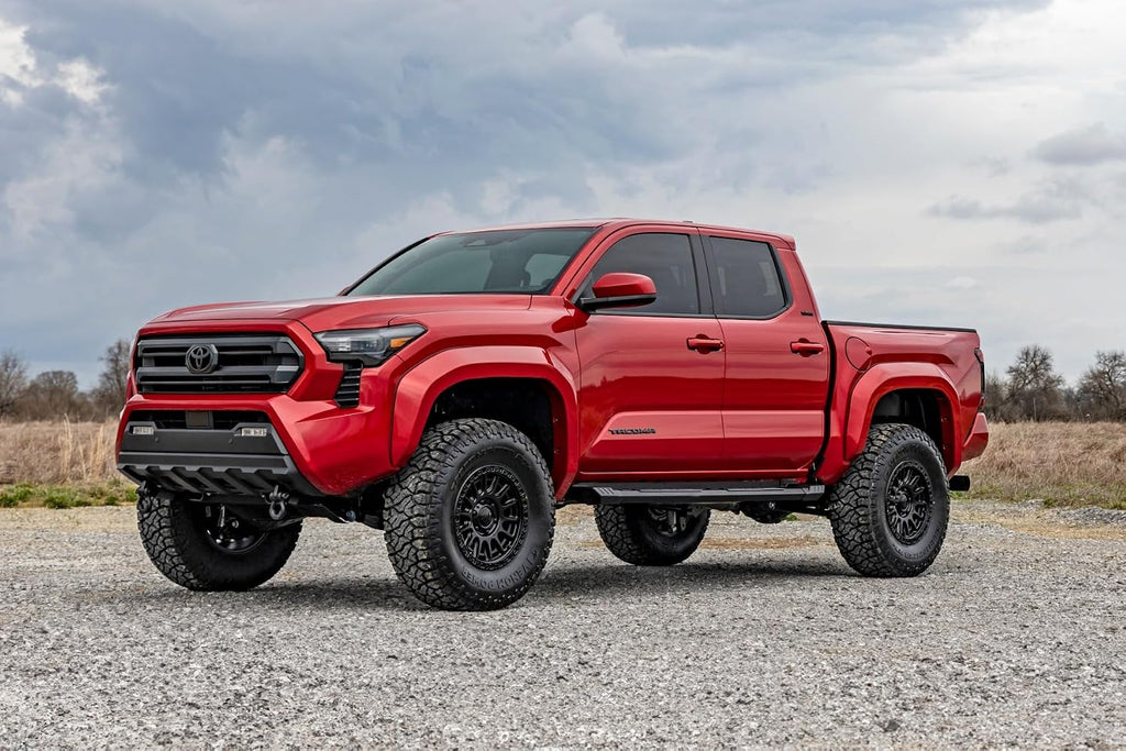 Rough Country HD2 Aluminum Running Boards for Toyota Tacoma (2024-2025) Double Cab - 5' Wide Non-Slip Step, Easy Bolt-on Install