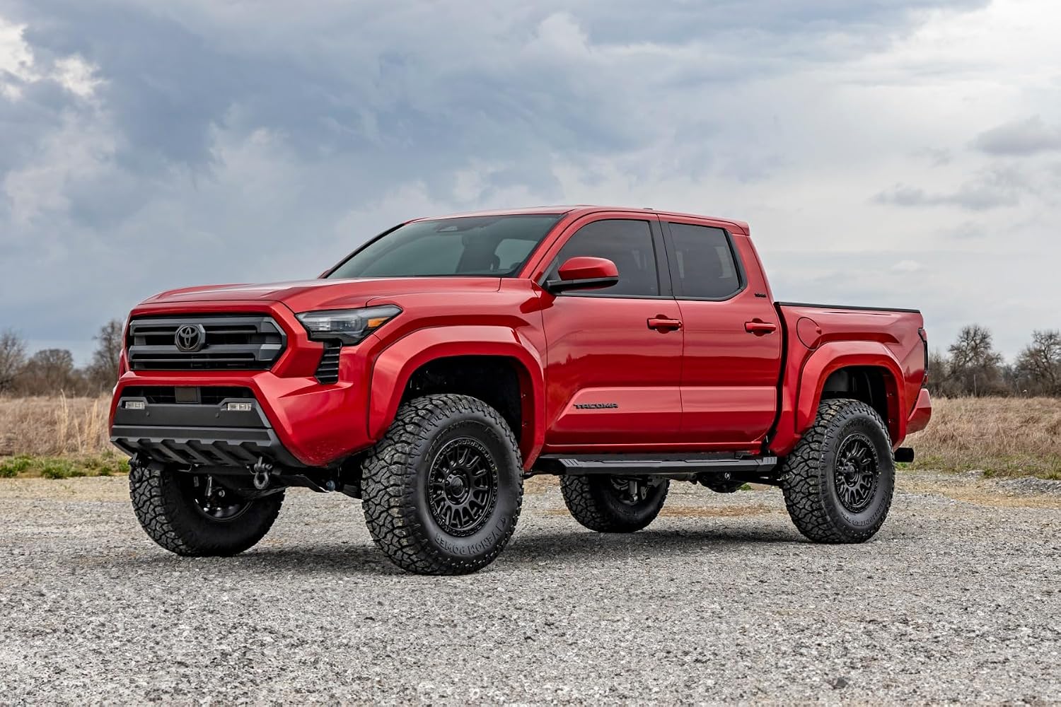 Rough Country HD2 Aluminum Running Boards for Toyota Tacoma (2024-2025) Double Cab - 5' Wide Non-Slip Step, Easy Bolt-on Install