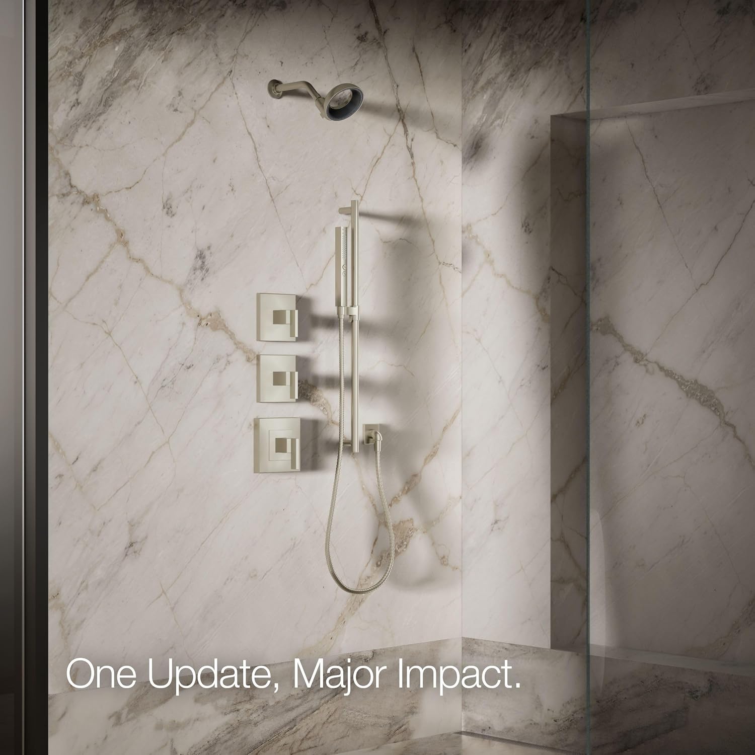 Kohler 20999-BN Statement® VES Single-function showerhead, 1.5 gpm, Vibrant Brushed Nickel