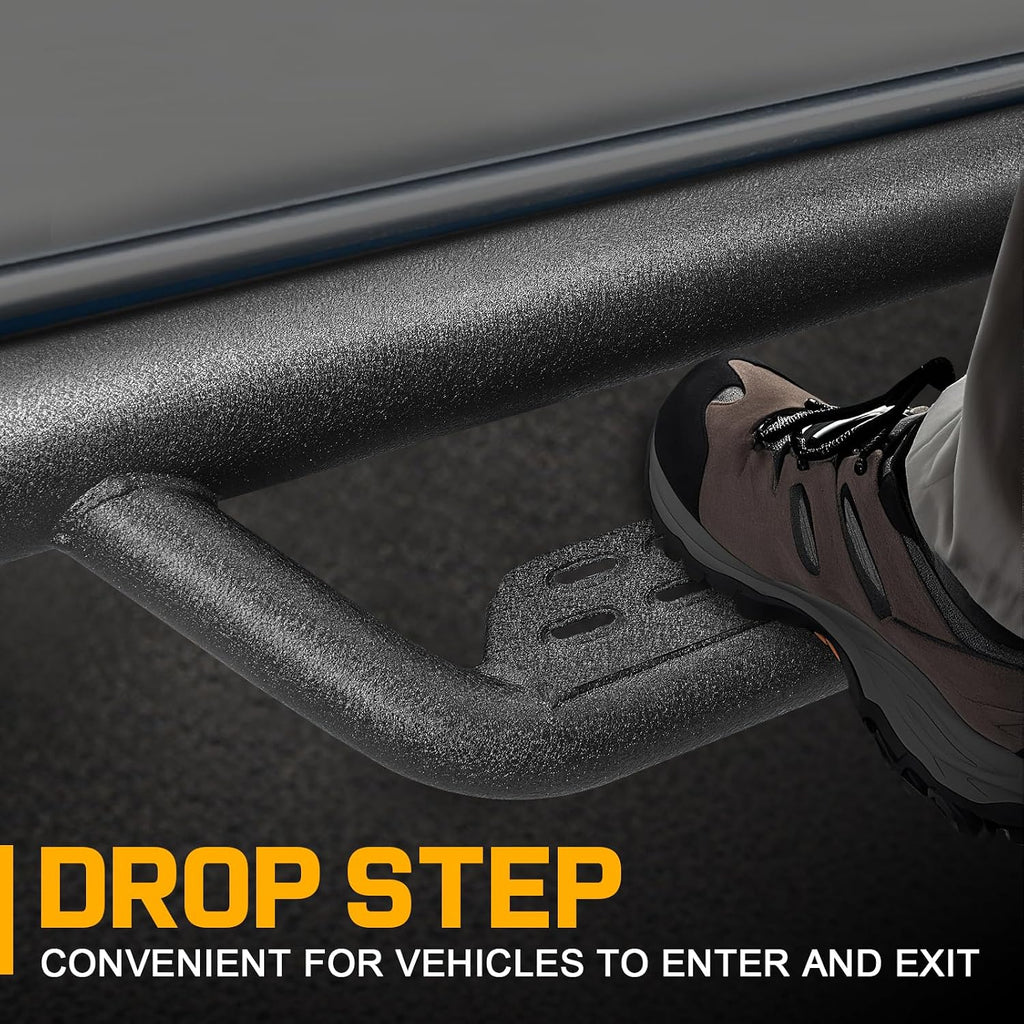 SMANOW Running Boards Compatible with 2005-2014 Toyota Tacoma Regular/Standard/Single Cab, Black Drop Down Side Steps Rock Sliders. Tacoma Running Boards Made with Carbon Steel.