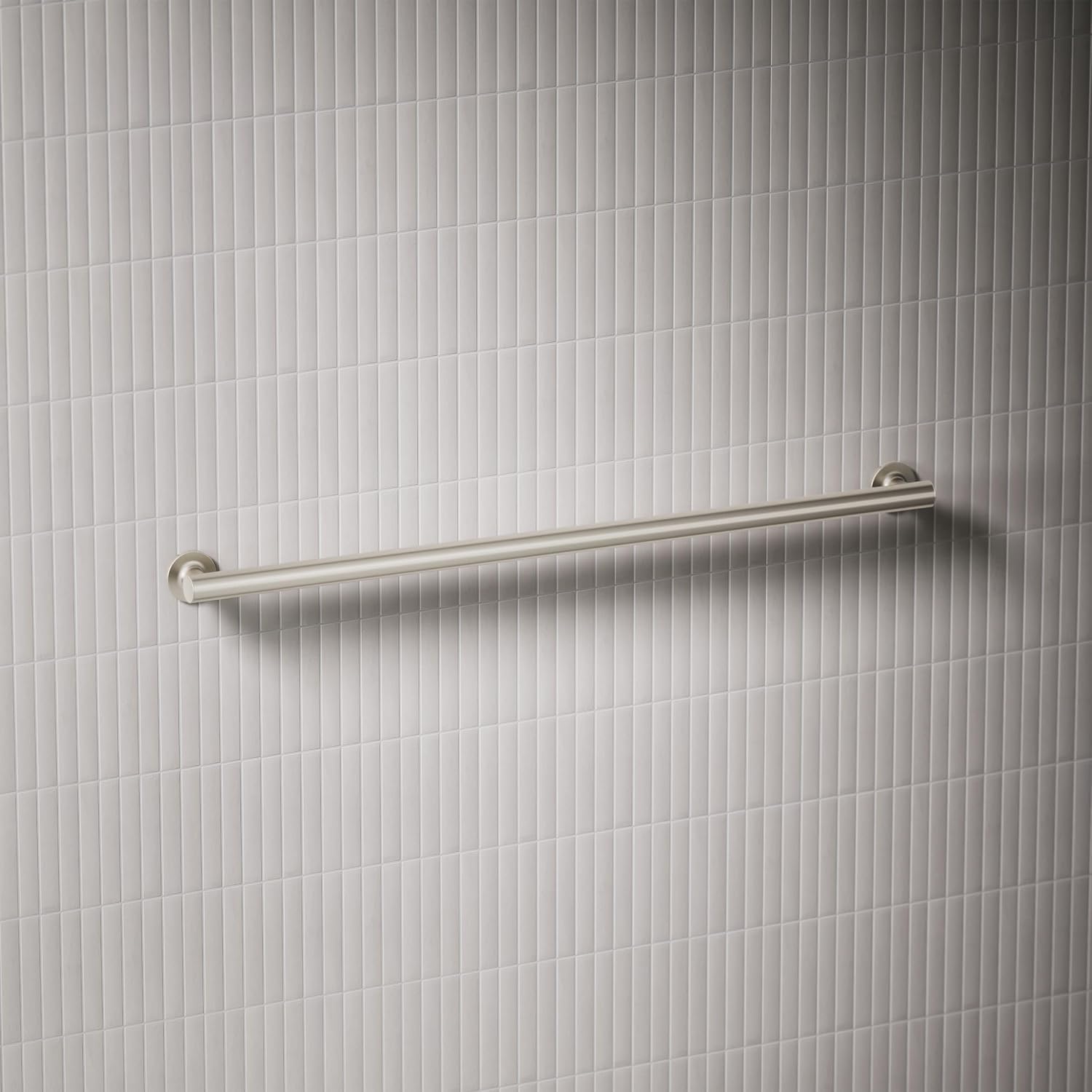 Kohler 11895-BN Purist 36' Grab Bar for Bathtubs and Showers, Wall-Mount Grab Bars for Bathroom, Vibrant Brushed Nickel