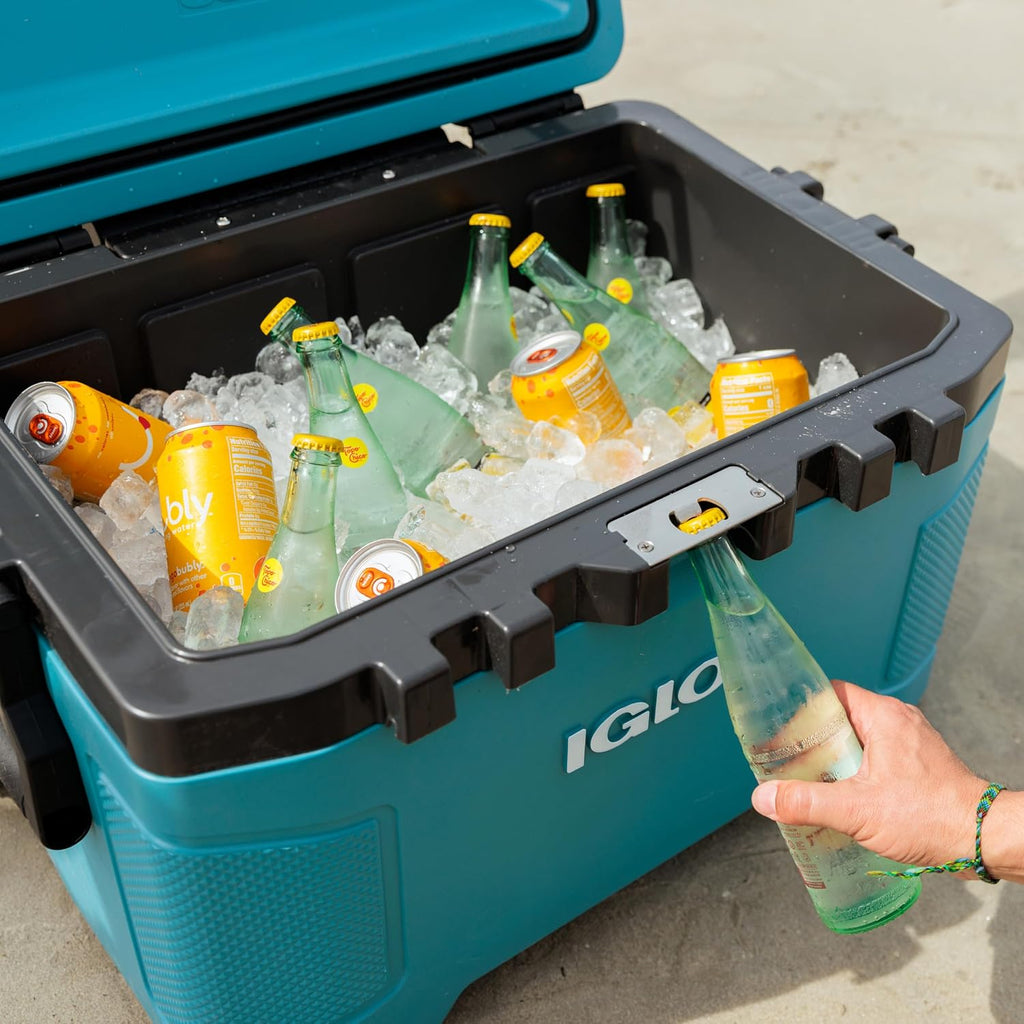 Igloo Trailmate 52Qt Wheeled Cooler, Insulated Hard Shell Ice Chest, Spruce