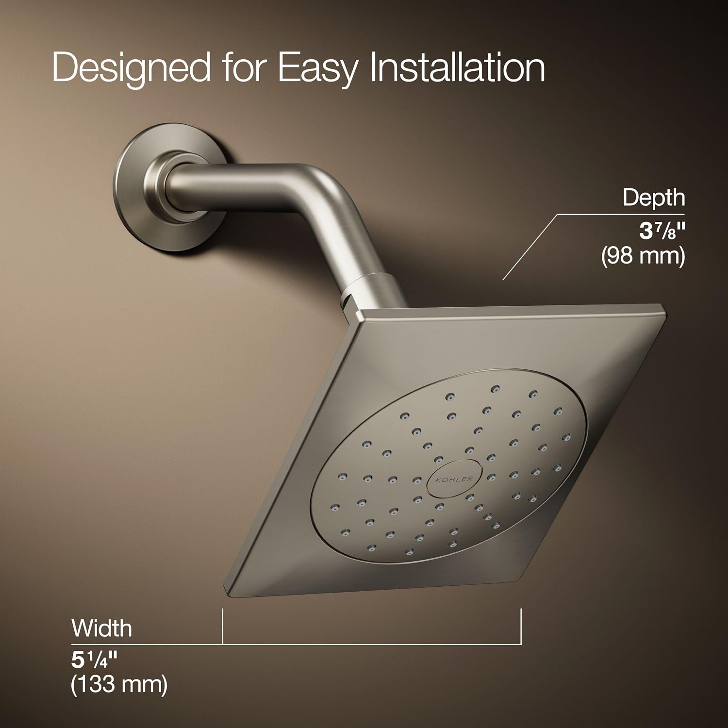 Kohler 45215-G-BN Loure® Single-function showerhead, 1.75 gpm, Vibrant Brushed Nickel
