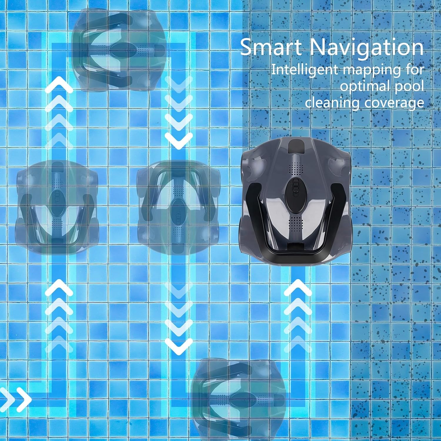 Pool Surface Skimmer Cleaner with Fine Filter, Lightweight Automatic Pool Vacuum Robot, Cordless Robotic Pool Cleaner for 1076 Sq.ft Pool