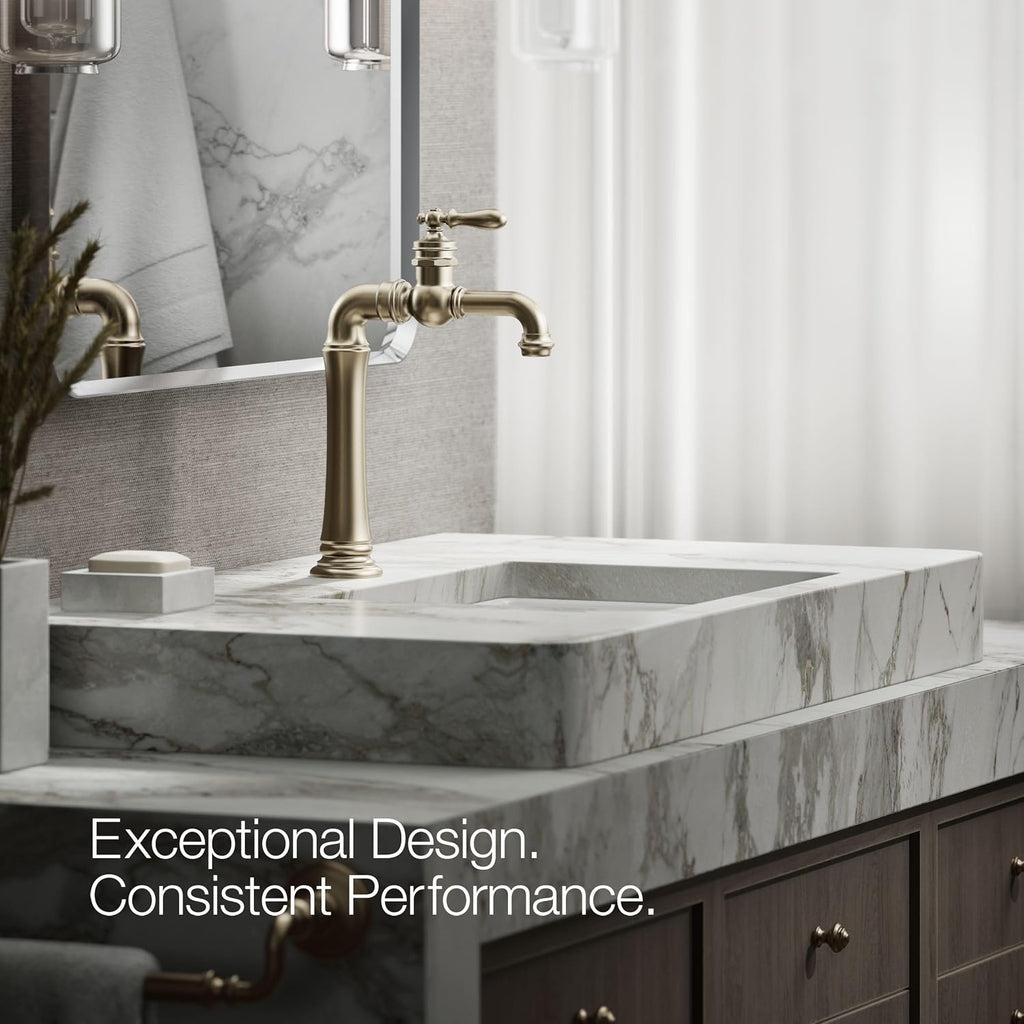 Kohler 72763-9M-BV Artifacts® Gentleman's® Single-Handle Bathroom Sink Faucet, 1.2 gpm, Vibrant Brushed Bronze