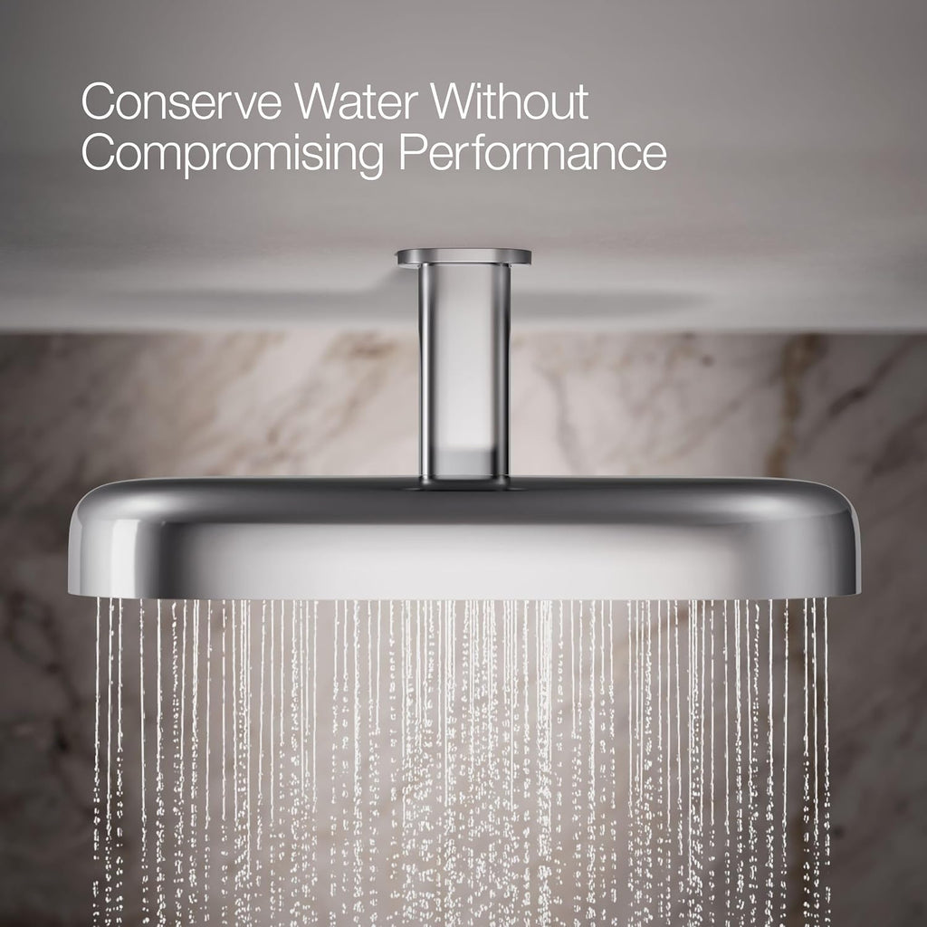 Kohler 26297-CP Statement® Oblong 18' two-function rainhead, 2.5 gpm, Polished Chrome