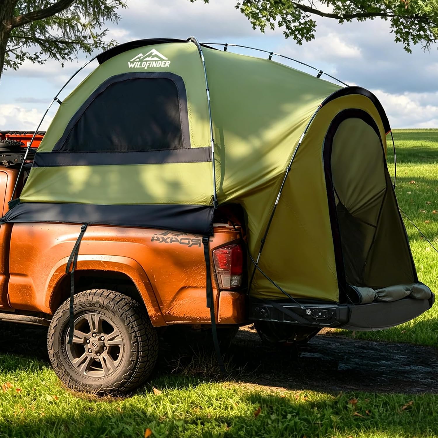 Truck Bed Tent, Waterproof PU3000mm Pickup Truck Tent for Camping Bed, 2-3 Person Sleeping Truck Tent, Portable for Car Camping