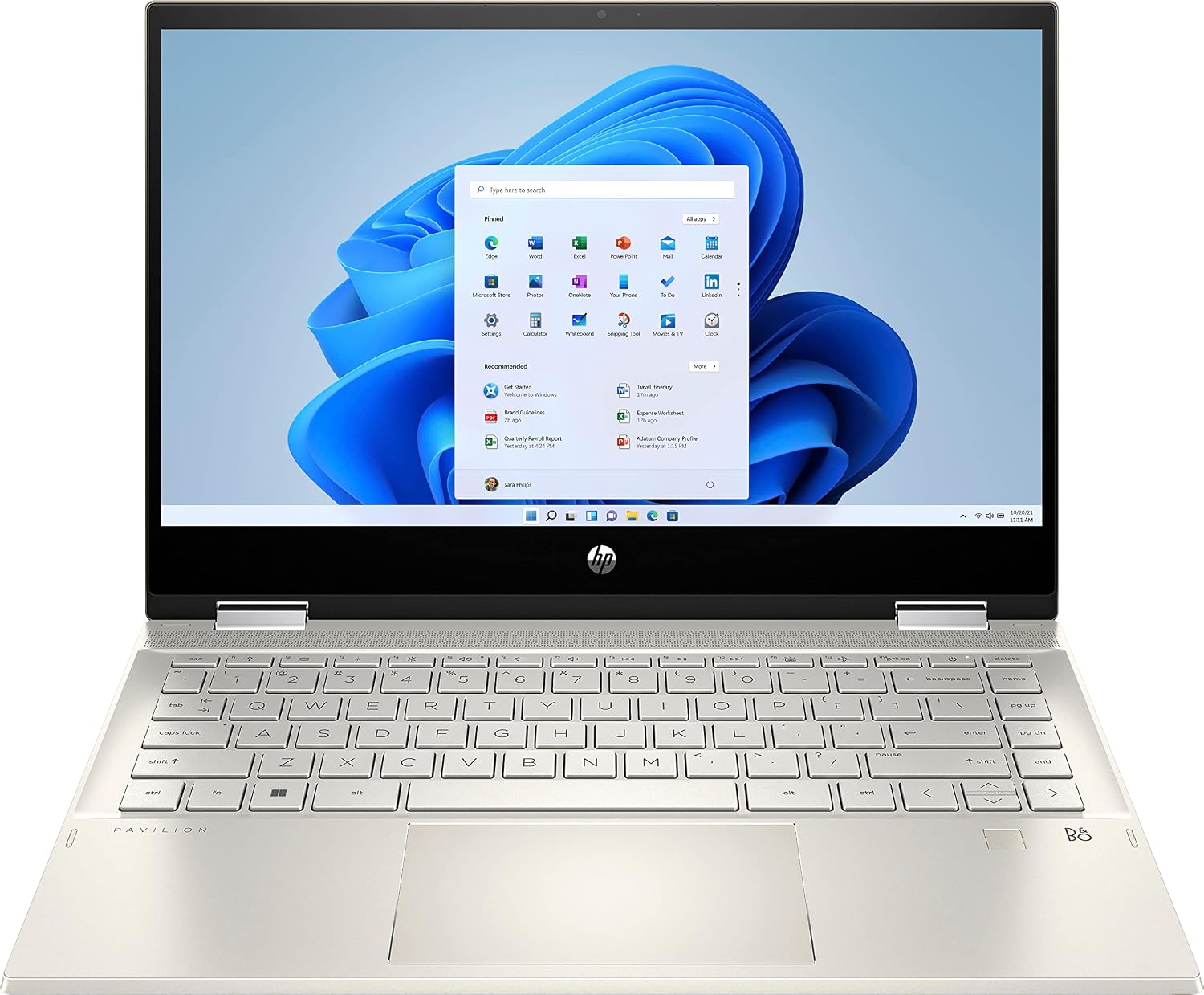 HP 2023 Pavilion x360 2-in-1 Convertible Laptop, 14' FHD Touchscreen, Intel i5-1135G7 (Upto 4.2GHz), Iris Xe Graphics, 8GB RAM, 256GB SSD, Fingerprint, Long Battery Life, Win 11+MarxsolCables