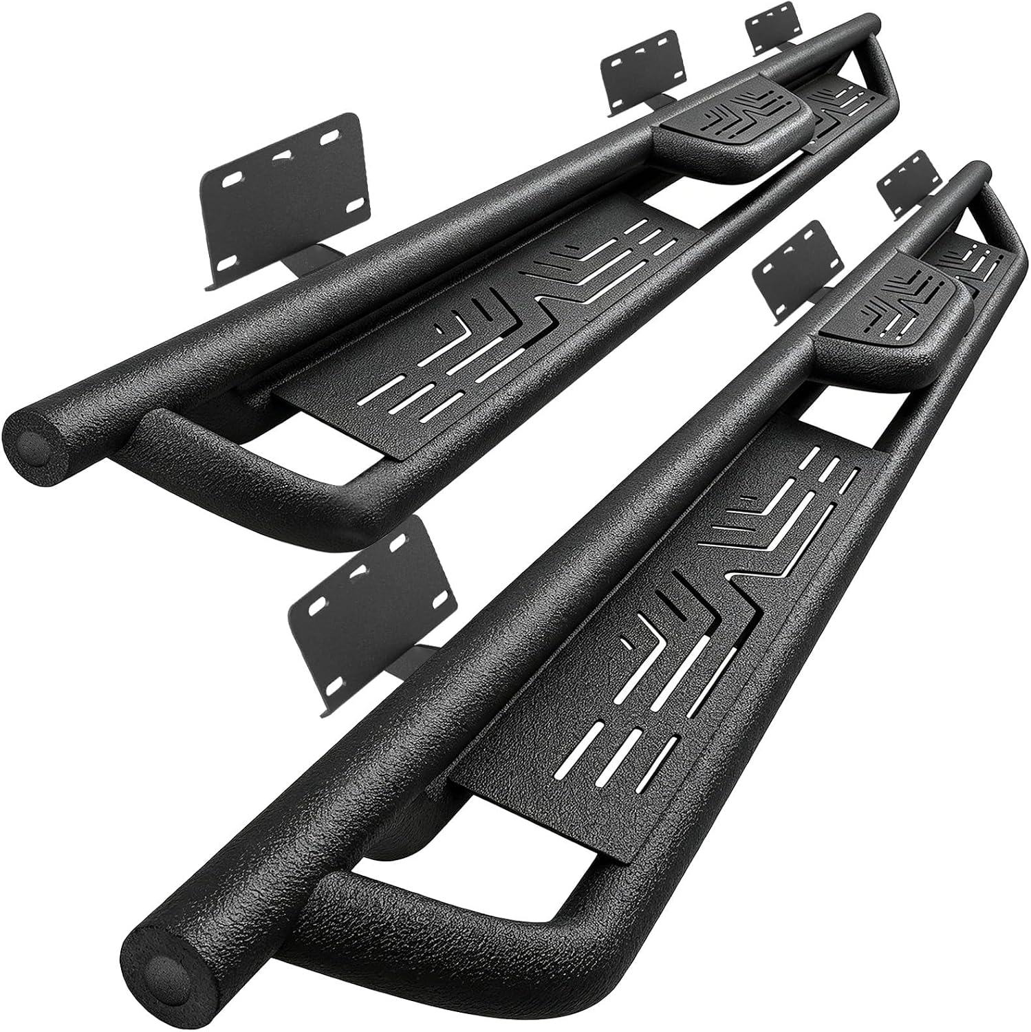 PZ 6' Running Boards Anti-Slip Side Steps Carbon Steel Compatible with Dodge Ram 1500 Quad Cab/Extended Cab 2019-2025 New Body Style,550LBS Steel No Drill Truck Running Boards Direct Fit Nerf Bar